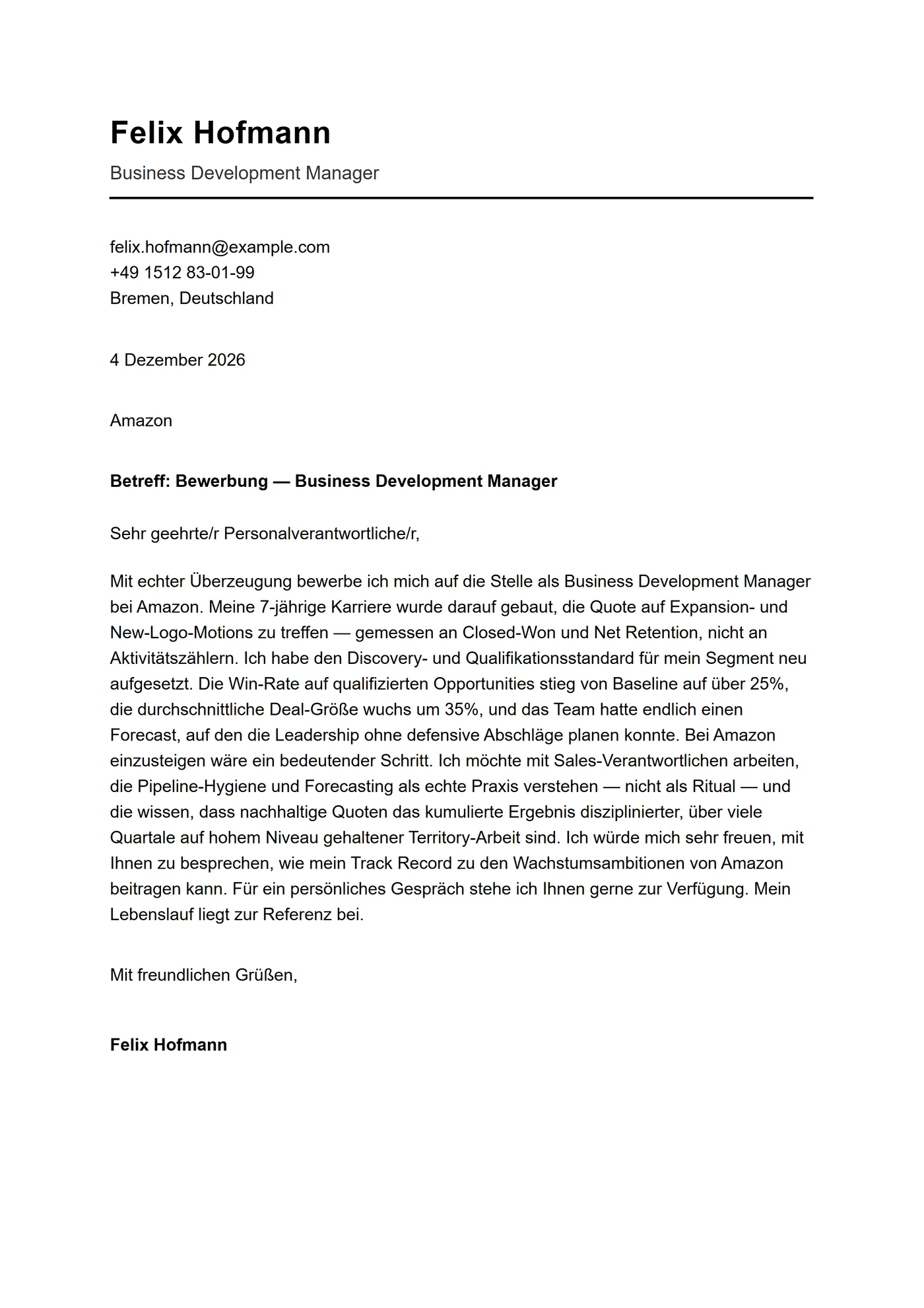 ATS Schlagzeile — Anschreiben-Vorlagen