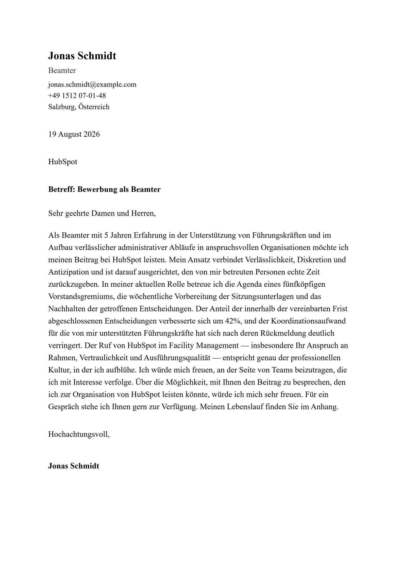 ATS Times — Anschreiben-Vorlagen