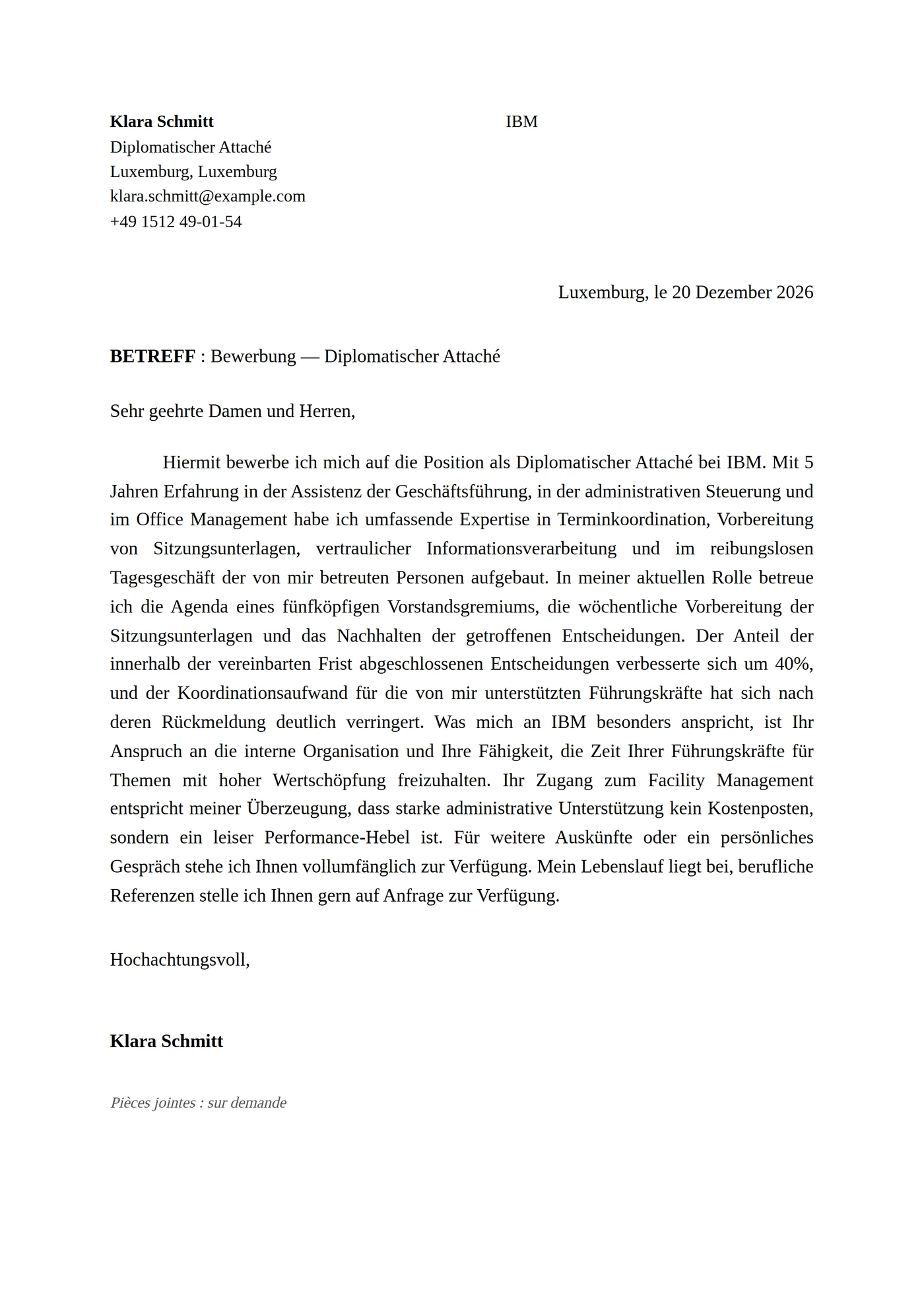 Öffentlicher Dienst — Anschreiben-Vorlagen