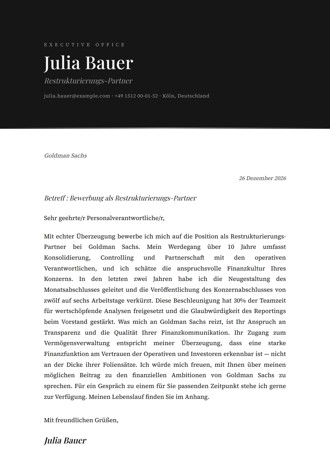 Onyx — Anschreiben-Vorlagen