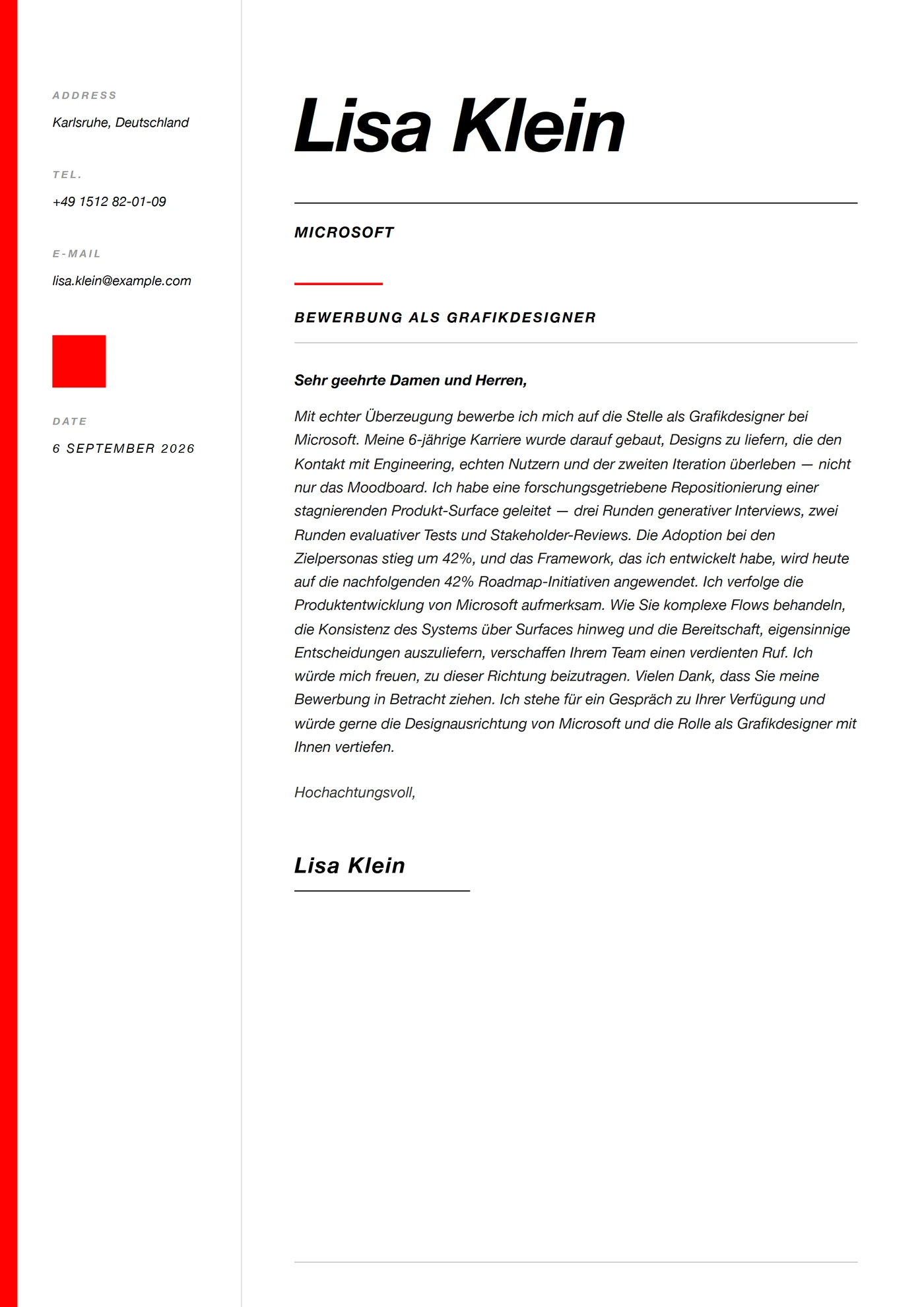 Schweiz 1960 — Anschreiben-Vorlagen