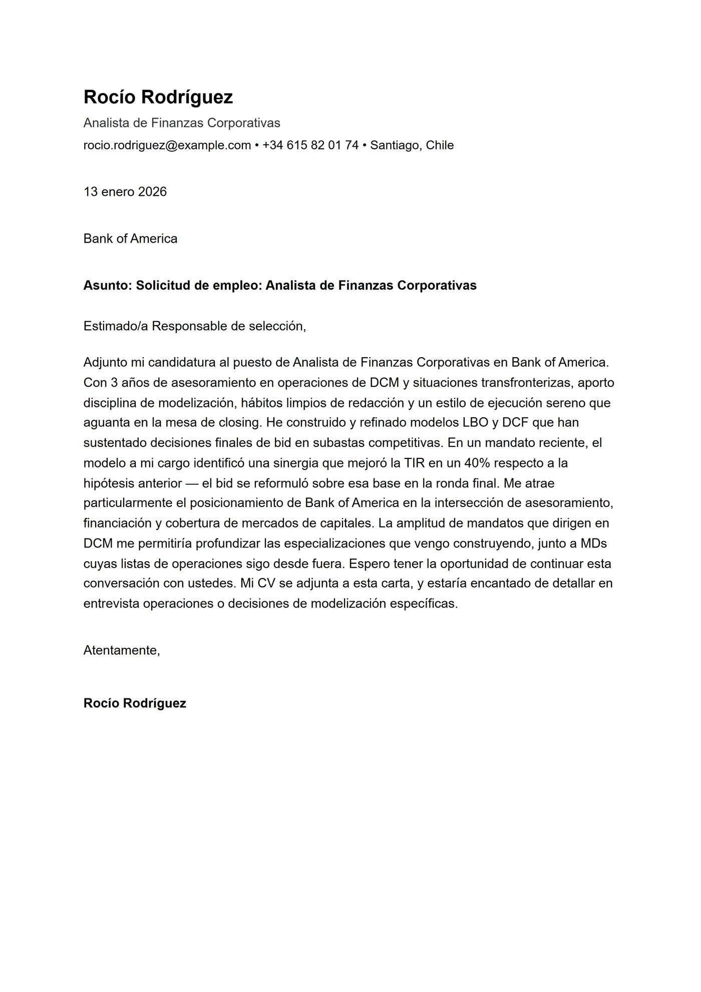 ATS Helvetica — Plantillas de cartas de presentación