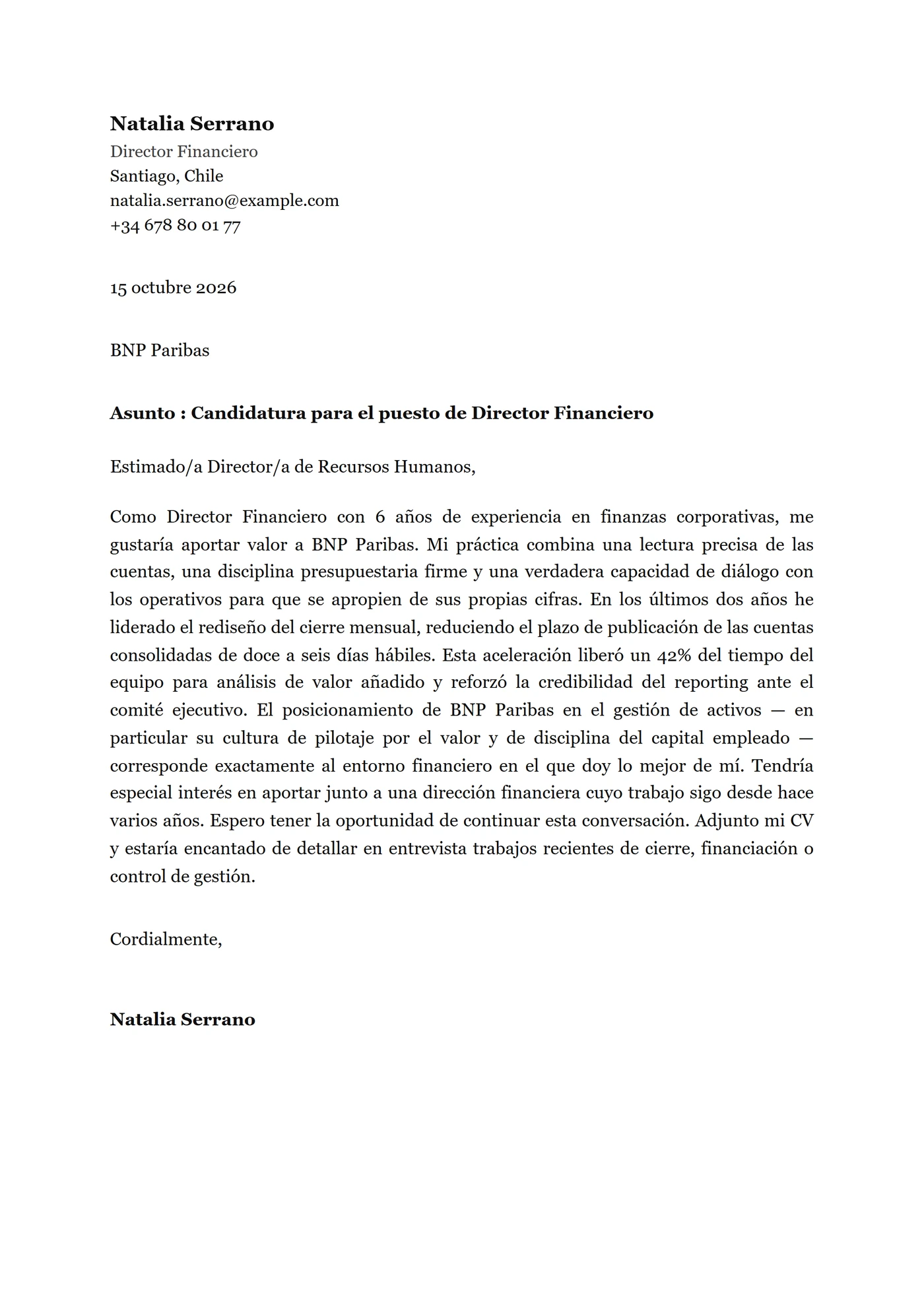 Clásica Bloque — Plantillas de cartas de presentación