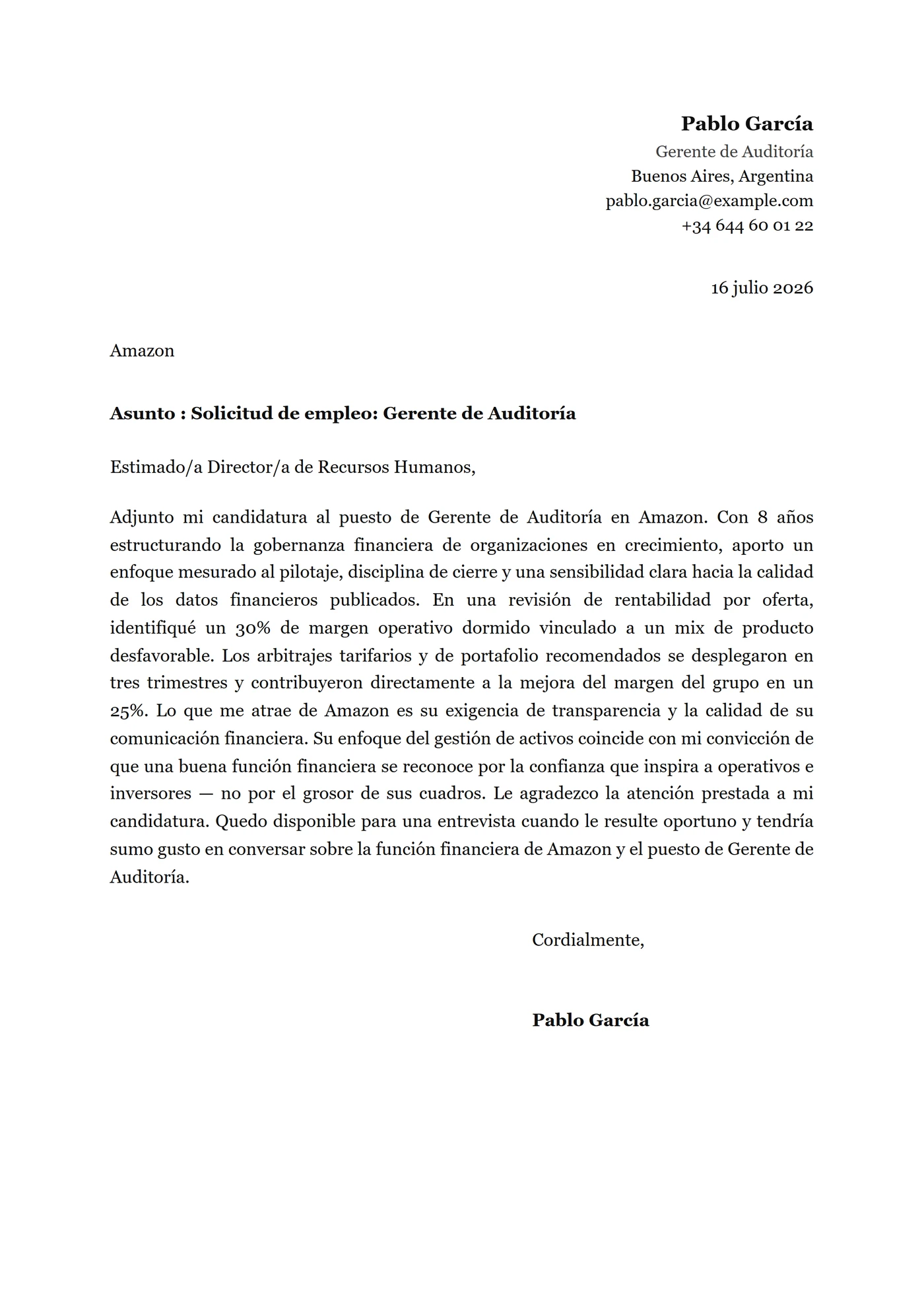Bloque Modificado — Plantillas de cartas de presentación