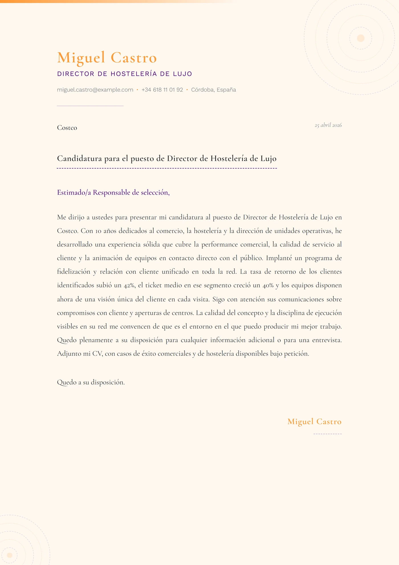 Mandala indio — Plantillas de cartas de presentación