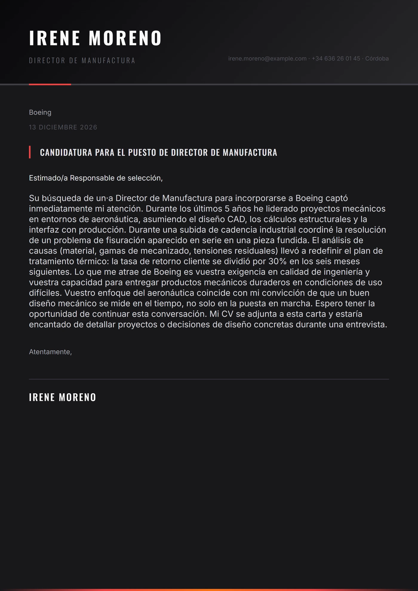 Forja de Hierro — Plantillas de cartas de presentación