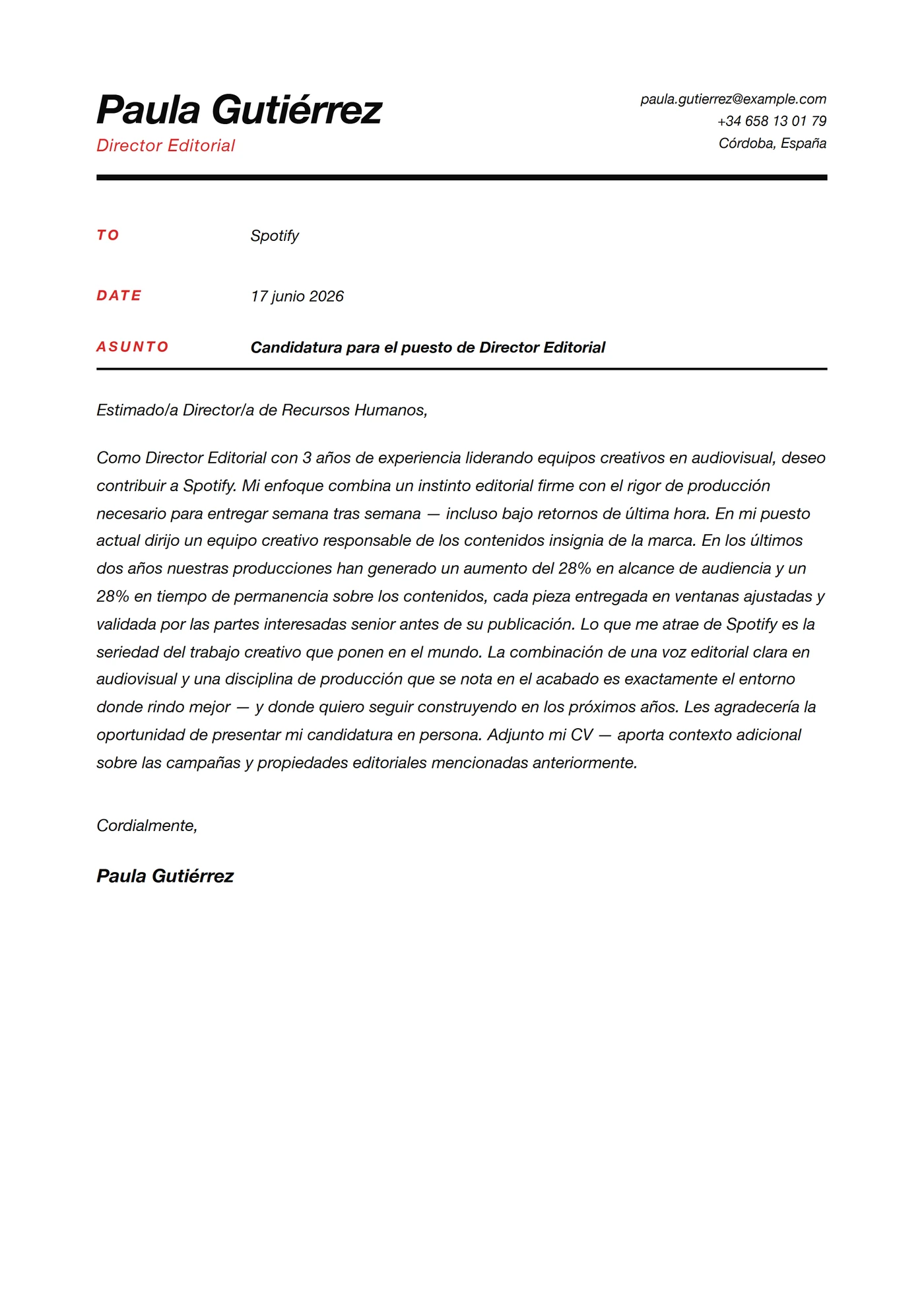 Cuadrícula Suiza — Plantillas de cartas de presentación