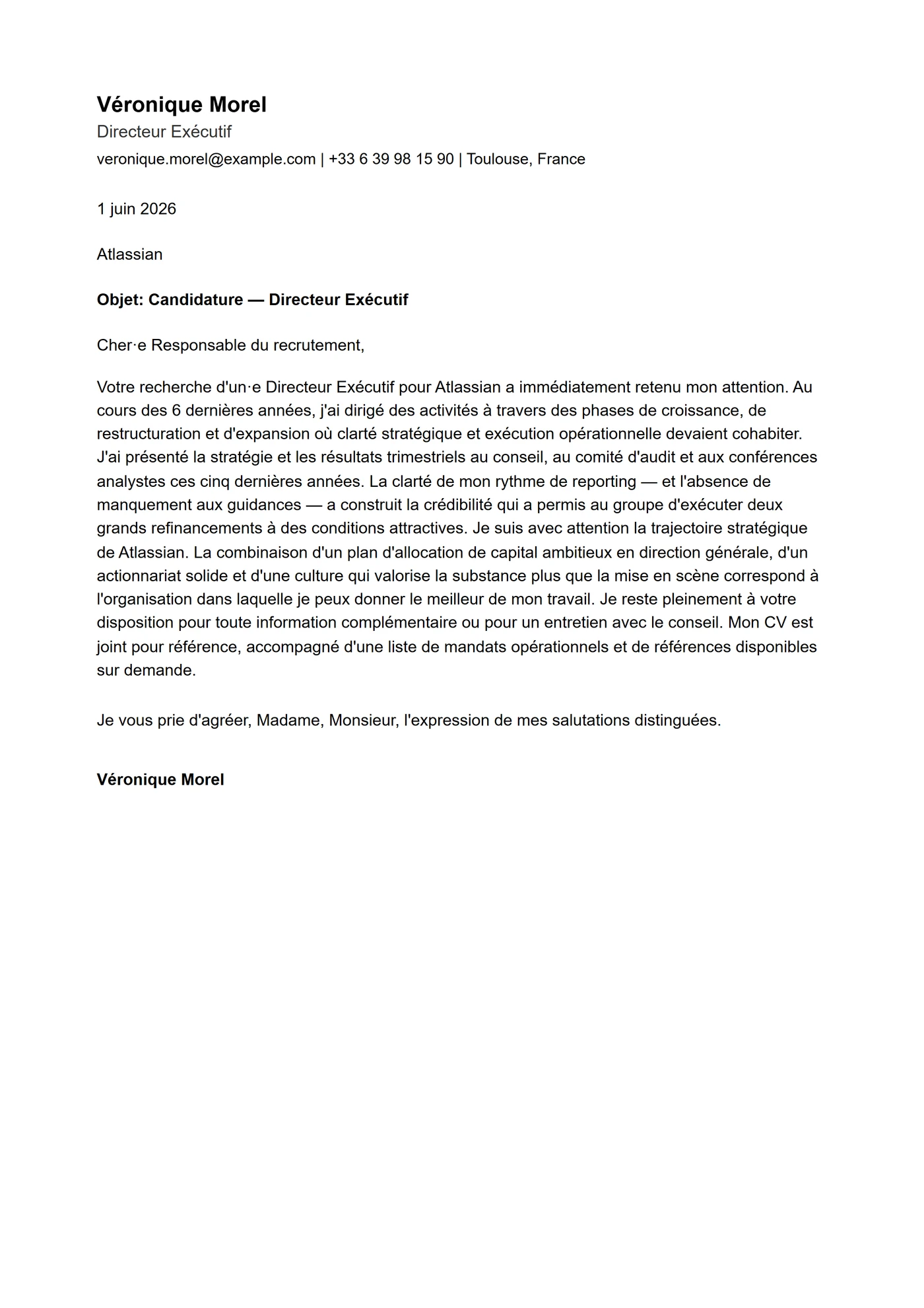 ATS compacte — Modèles de lettres de motivation