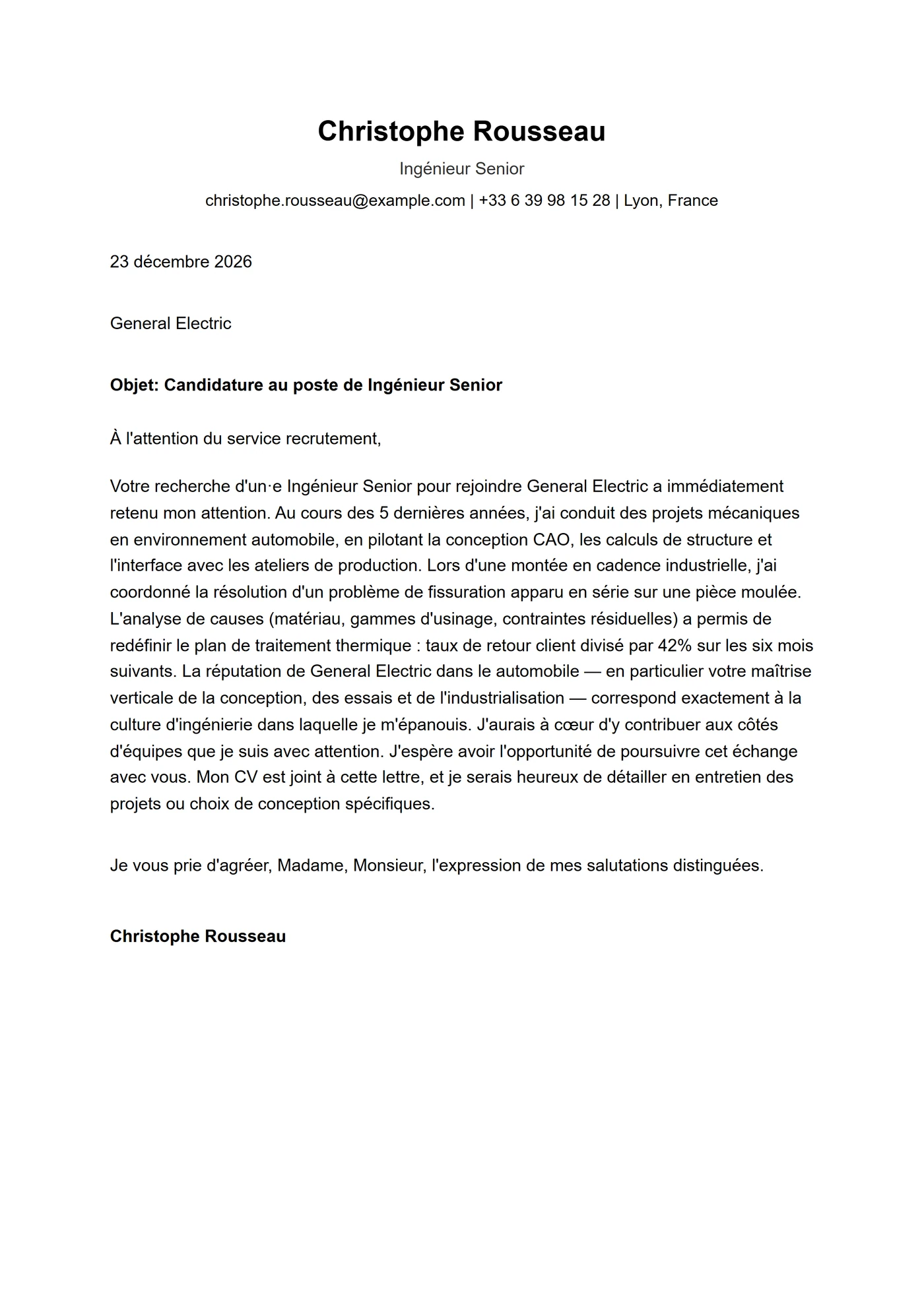 ATS contact en barre — Modèles de lettres de motivation