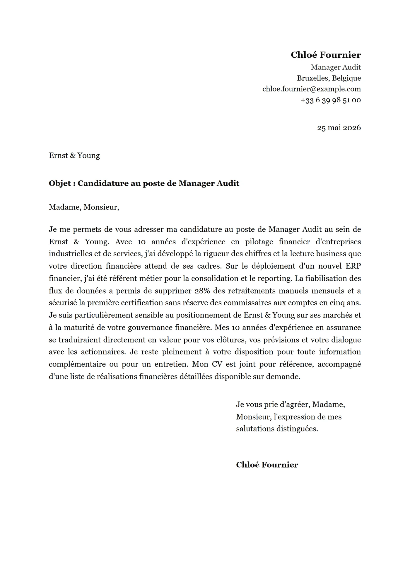 Bloc Modifié — Modèles de lettres de motivation