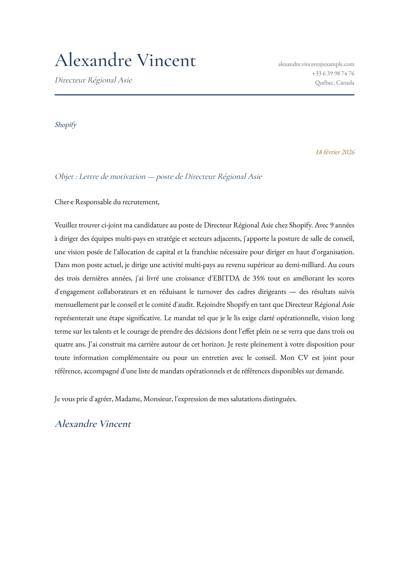 Mandarin — Modèles de lettres de motivation