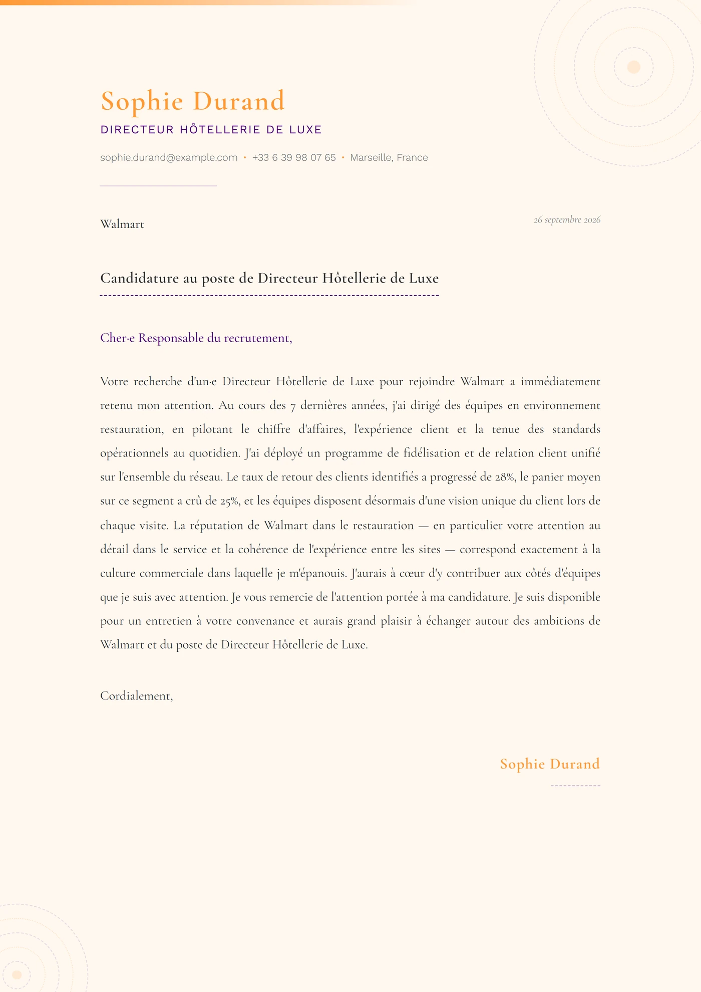 Mandala indien — Modèles de lettres de motivation