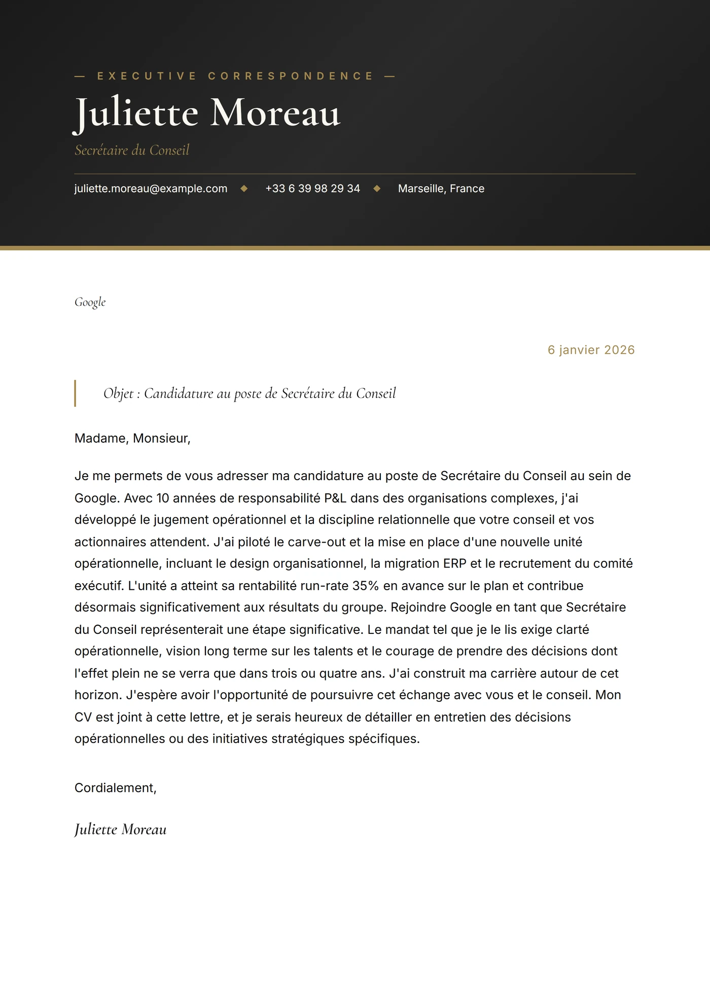 Salle du conseil — Modèles de lettres de motivation