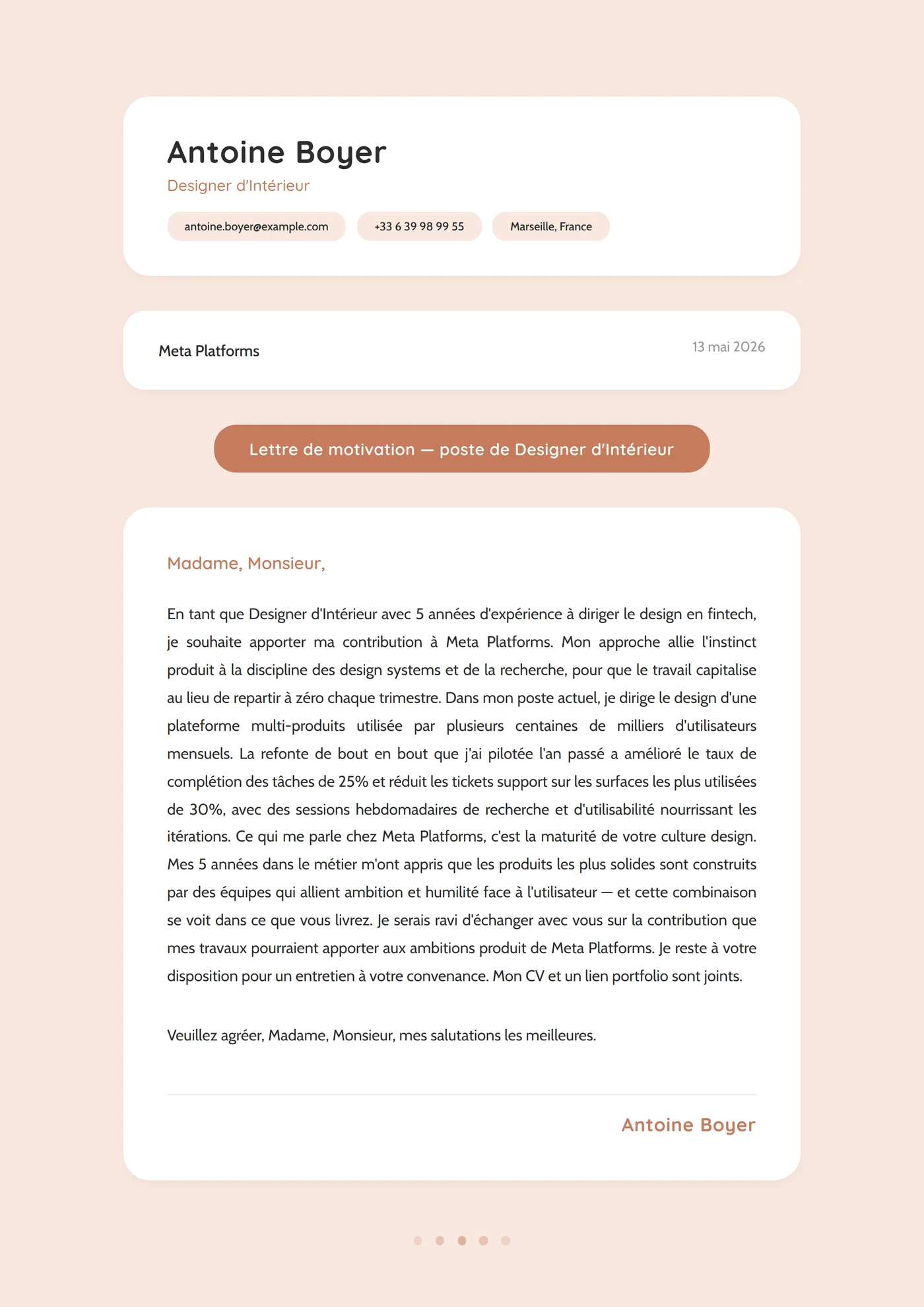 Hygge Scandinave — Modèles de lettres de motivation