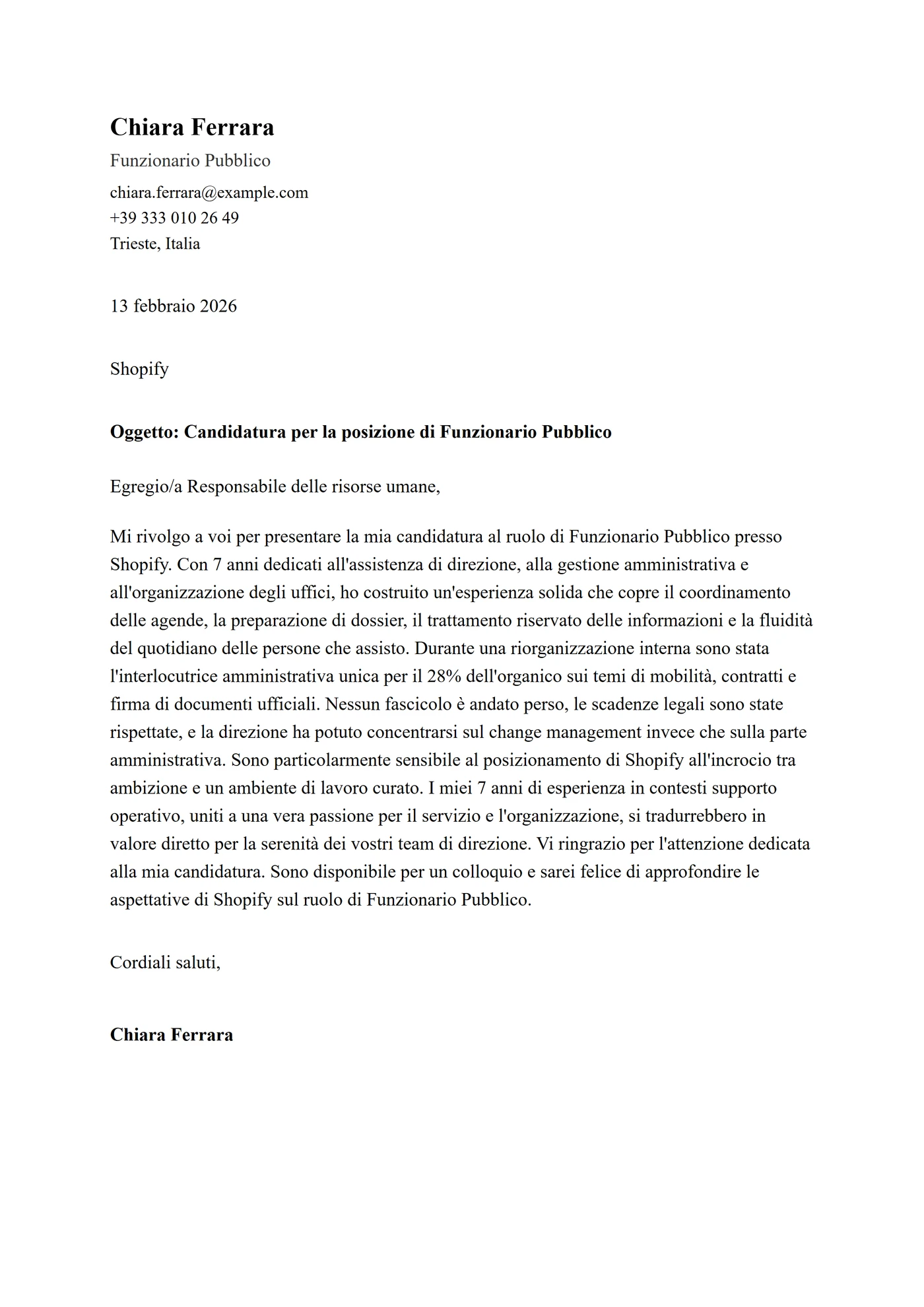 ATS Times — Modelli di lettera di presentazione