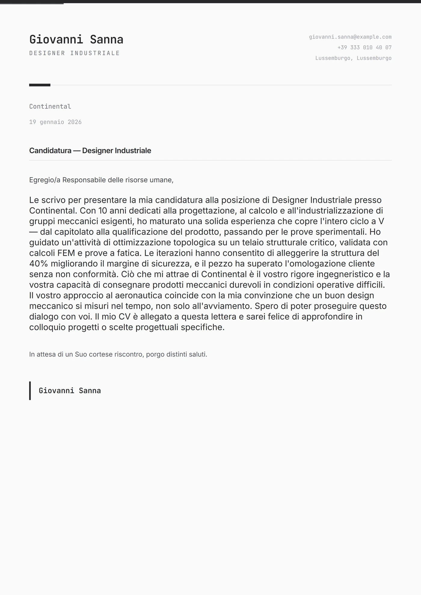 Grafite affilato — Modelli di lettera di presentazione