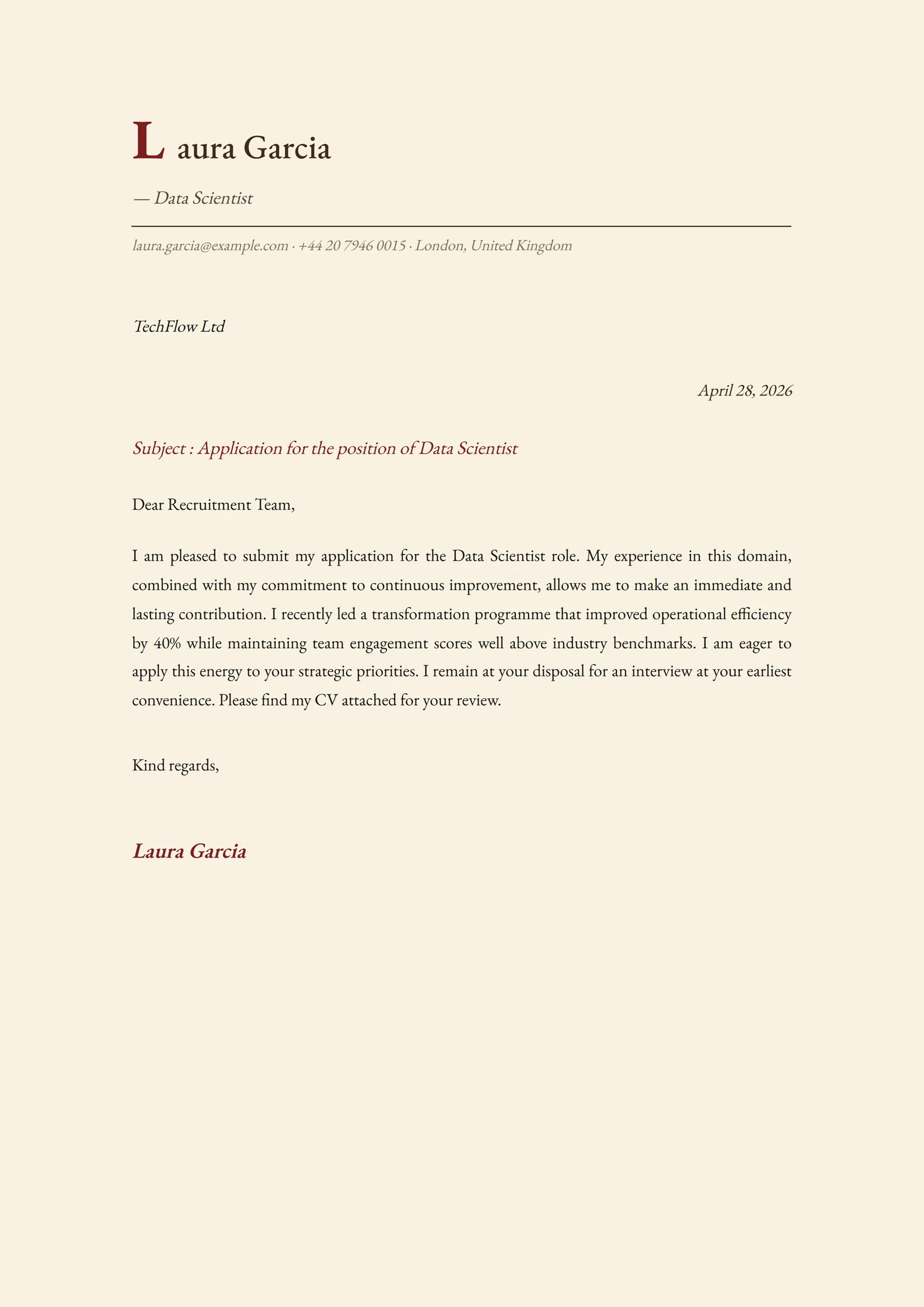Classic Monastic — Cover letter templates