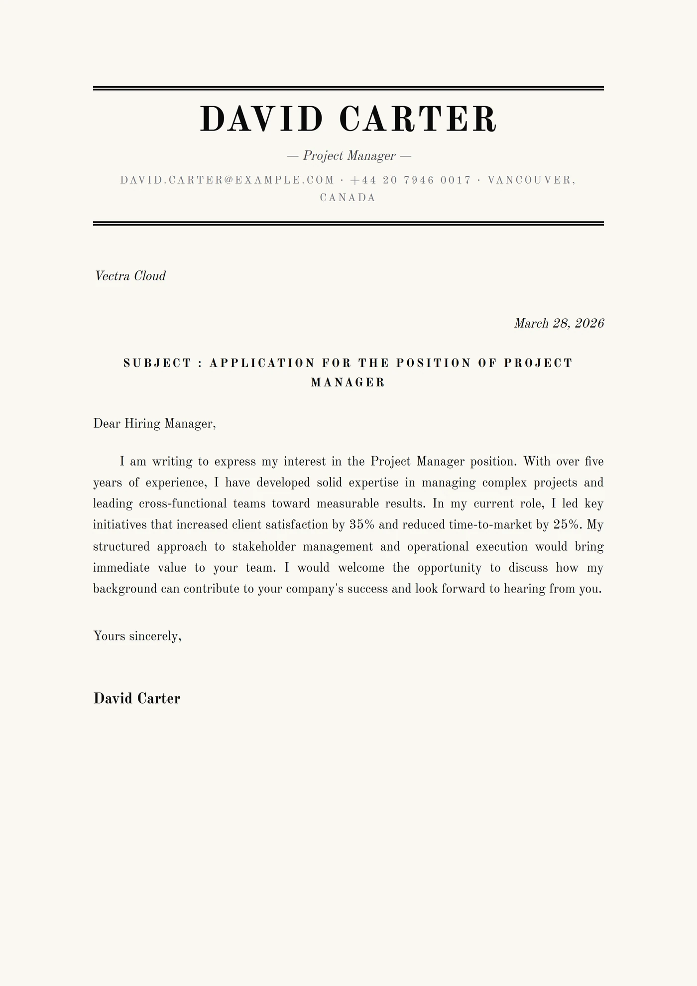 Old Newspaper — Cover letter templates