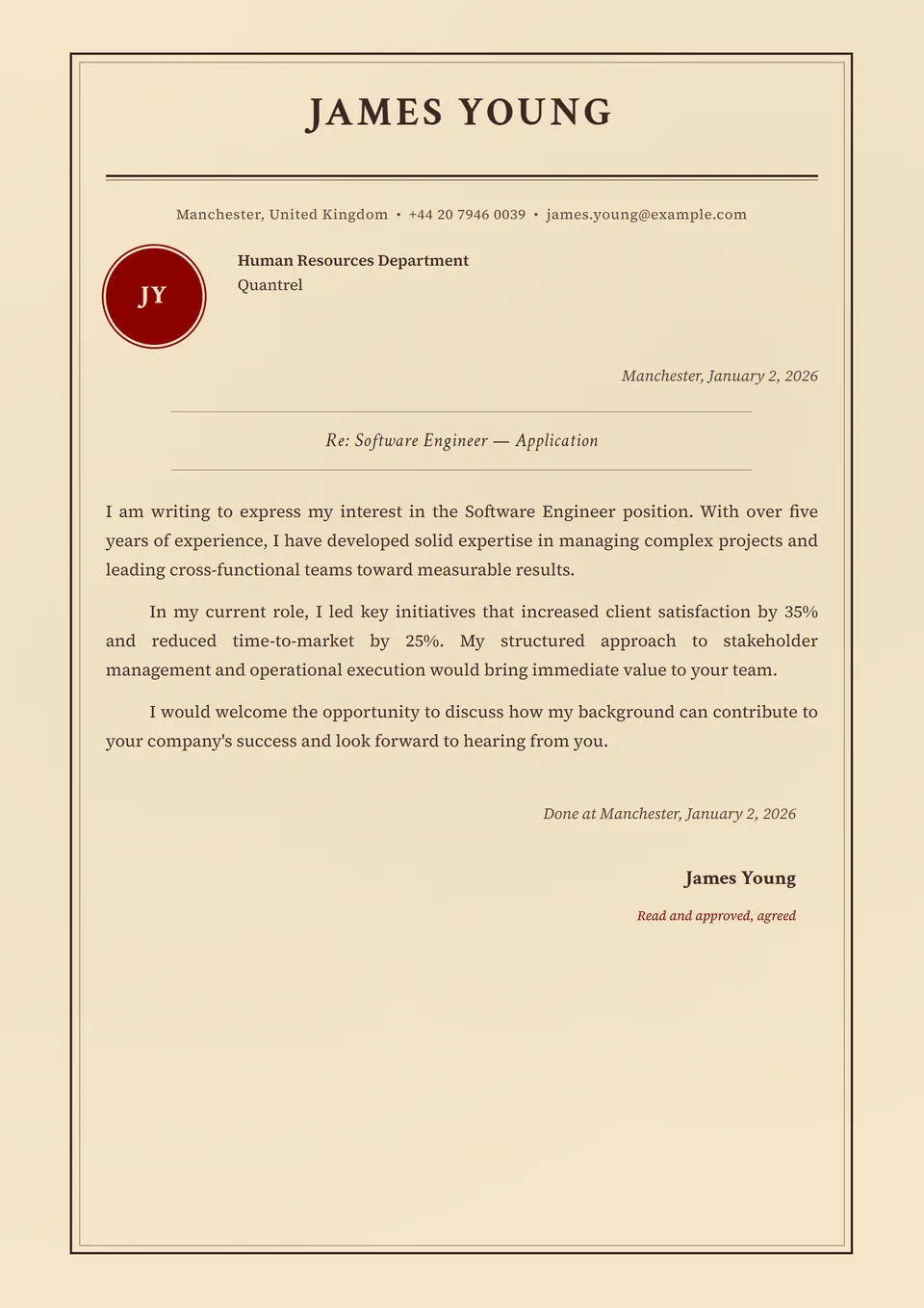 Pergaminho Jurídico — Modelos de carta de apresentação