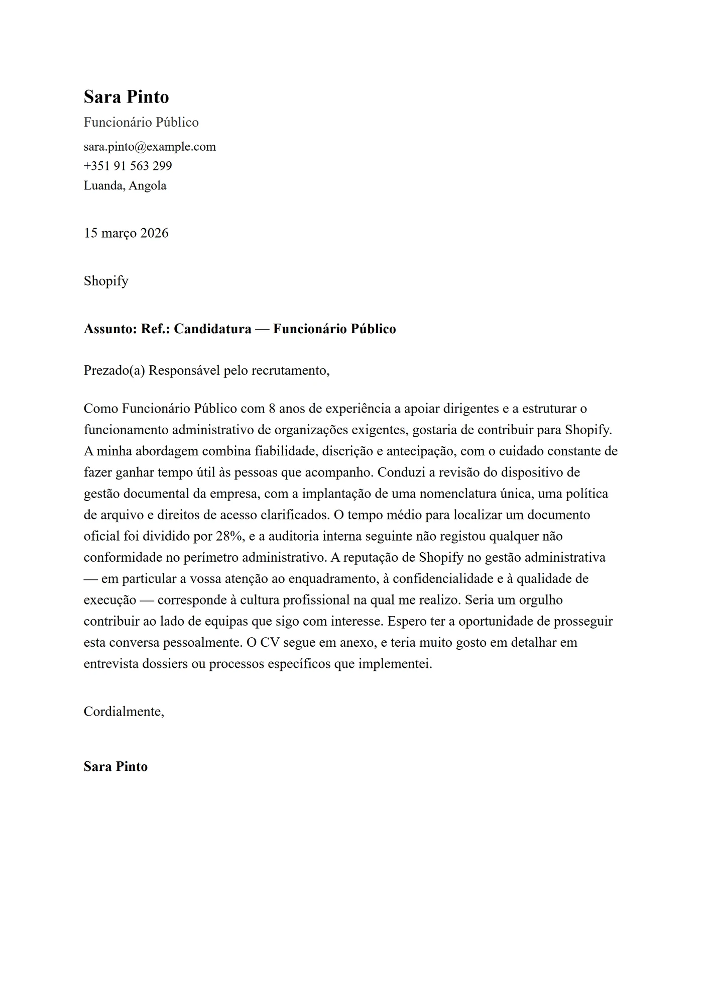 ATS Times — Modelos de carta de apresentação