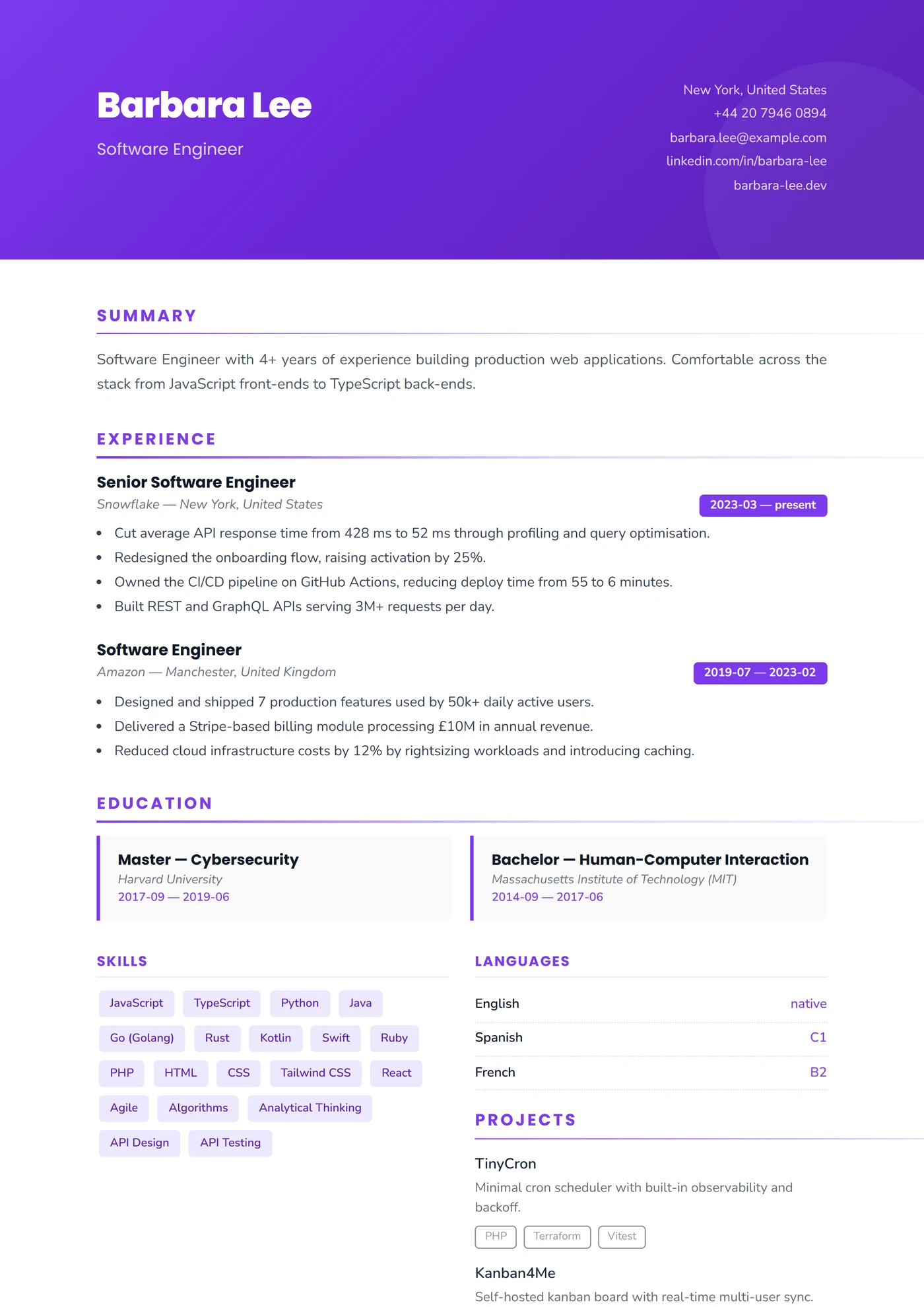 Communication & RP — Modèles de CV
