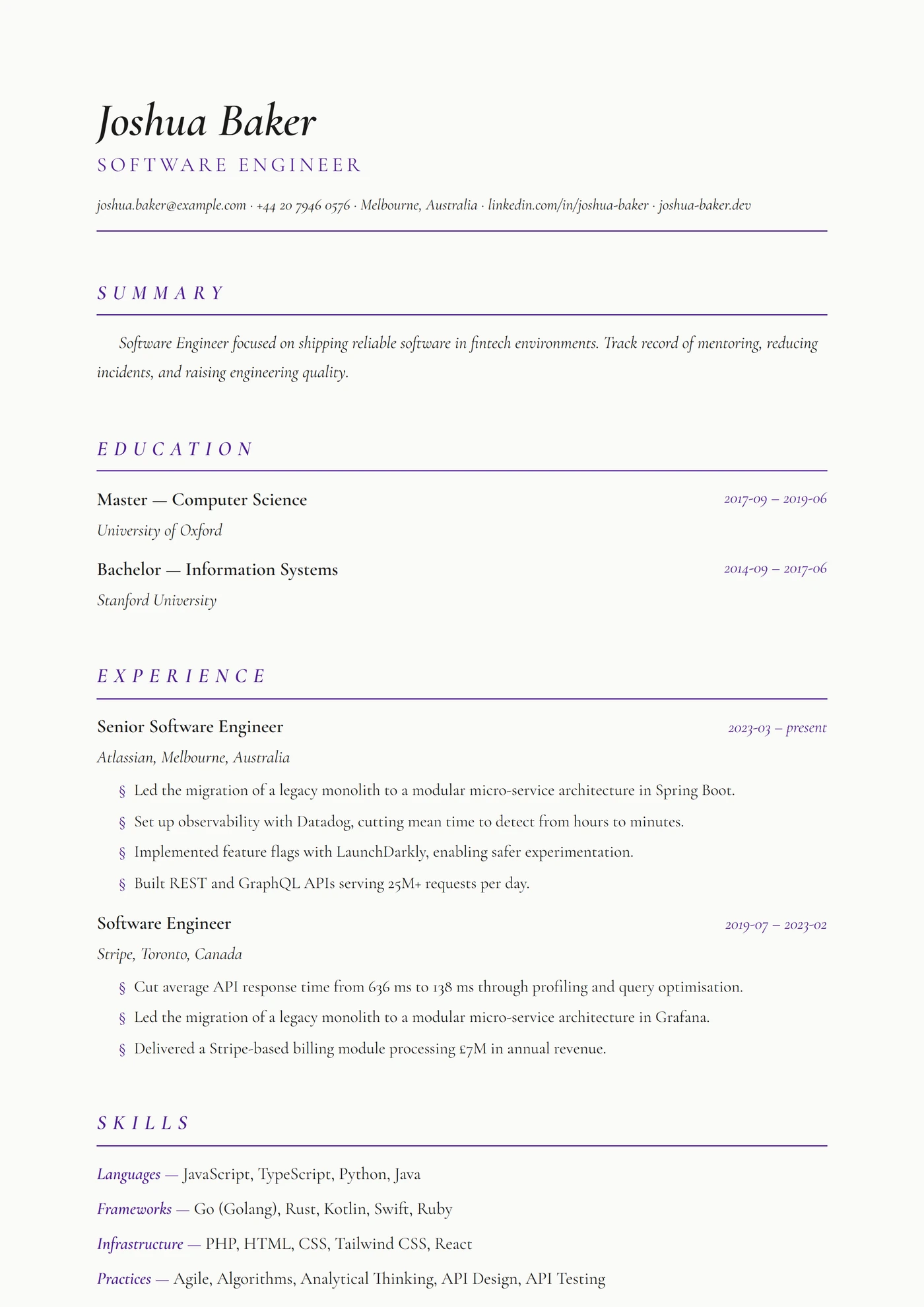 Philosophie — Modèles de CV