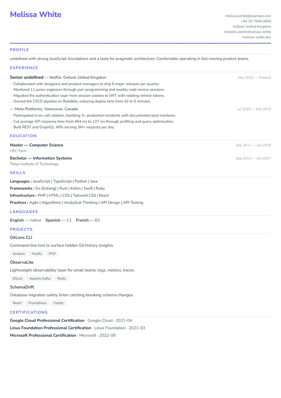 ATS Compact — Plantillas de CV