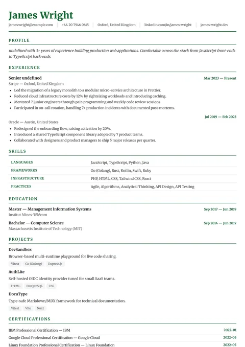 ATS Finance Pro — Plantillas de CV