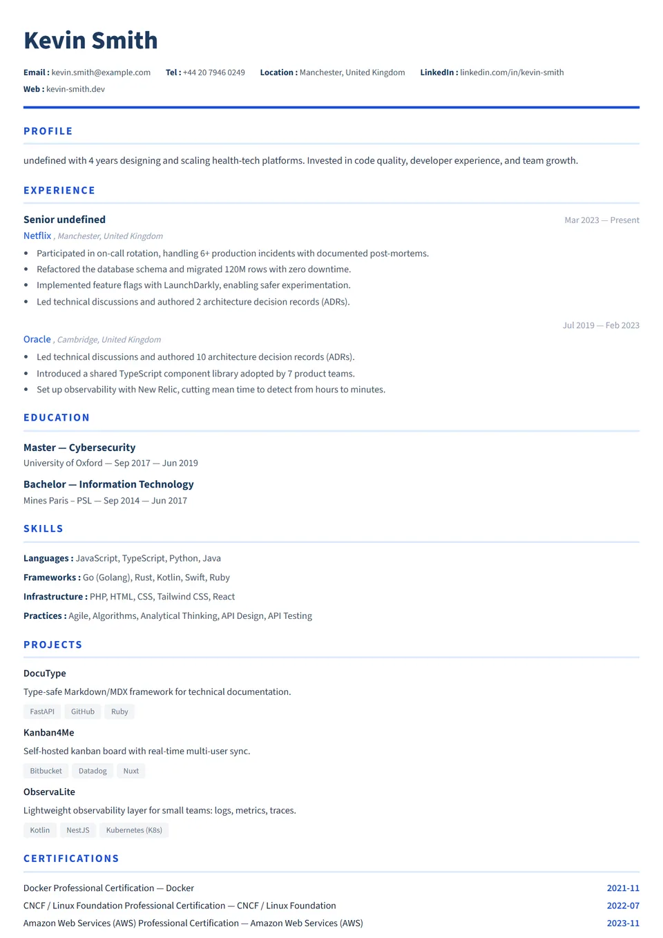 ATS Healthcare — Plantillas de CV