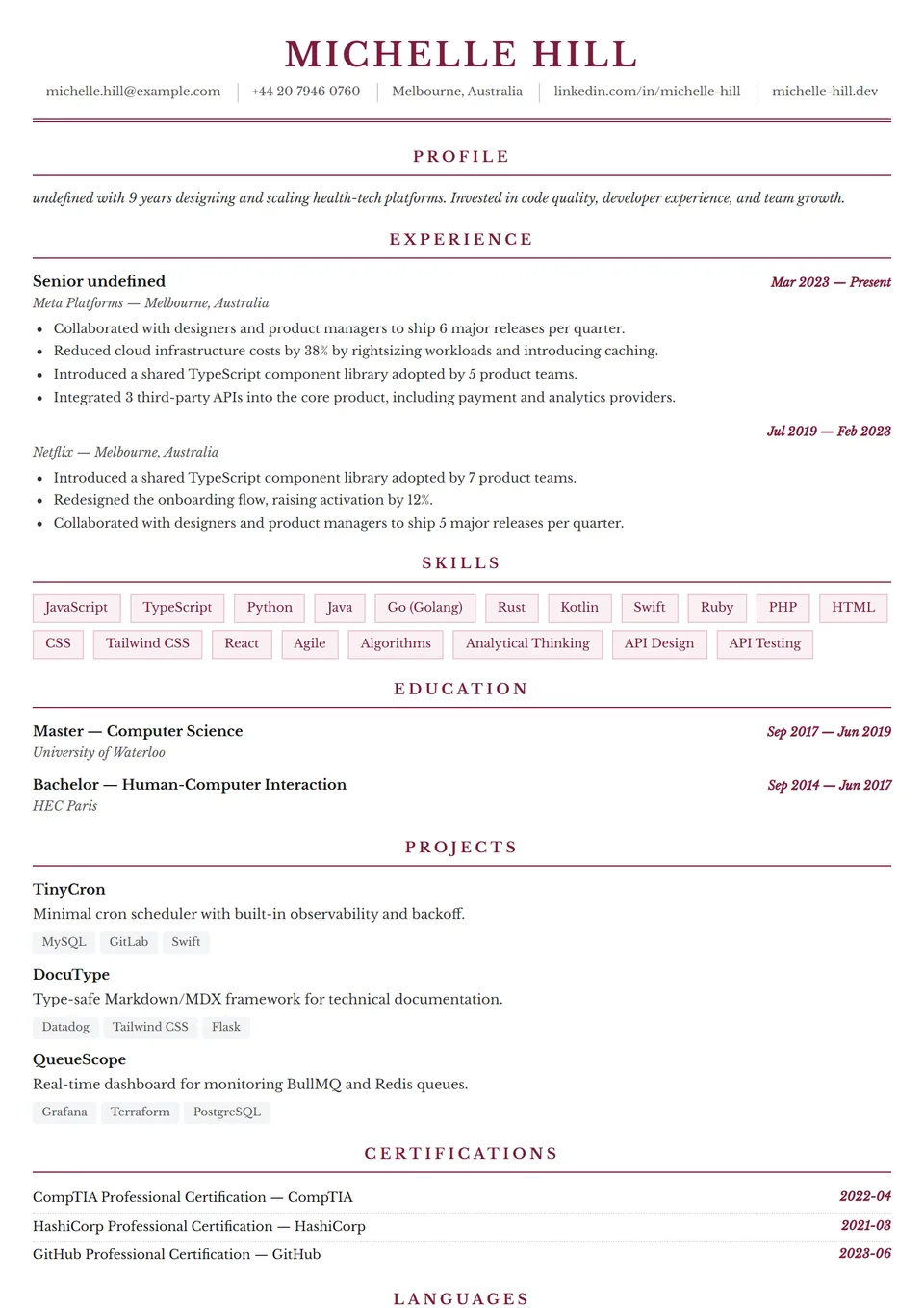 ATS Legal — Plantillas de CV