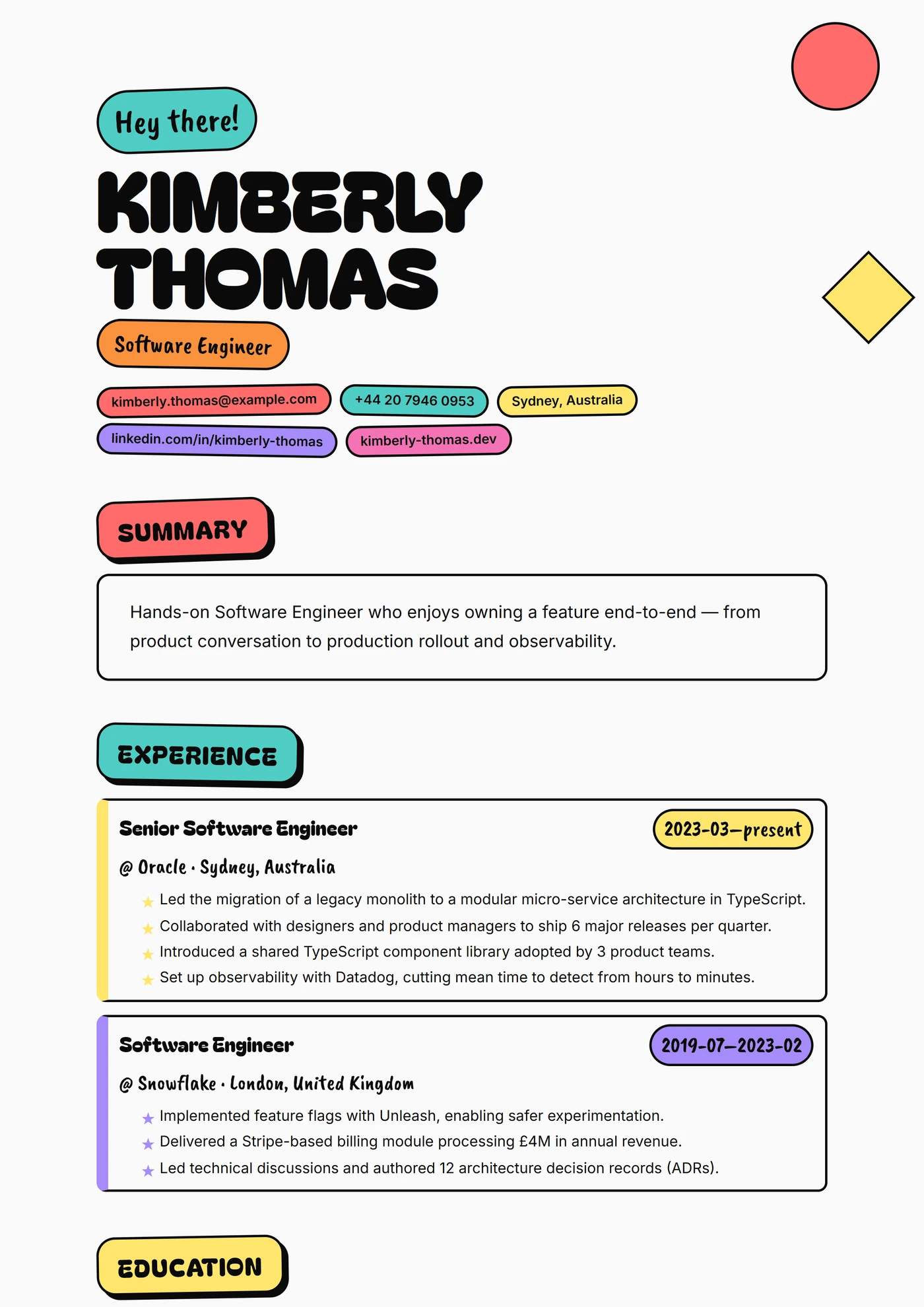 Pack Stickers — Modèles de CV