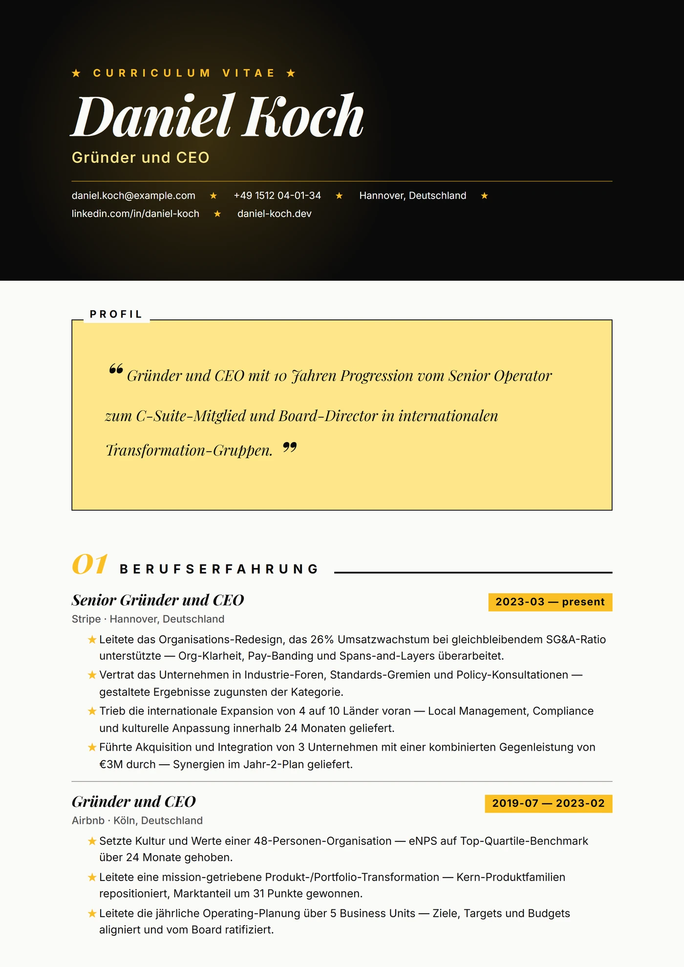 ATS Zitat — Lebenslauf-Vorlagen