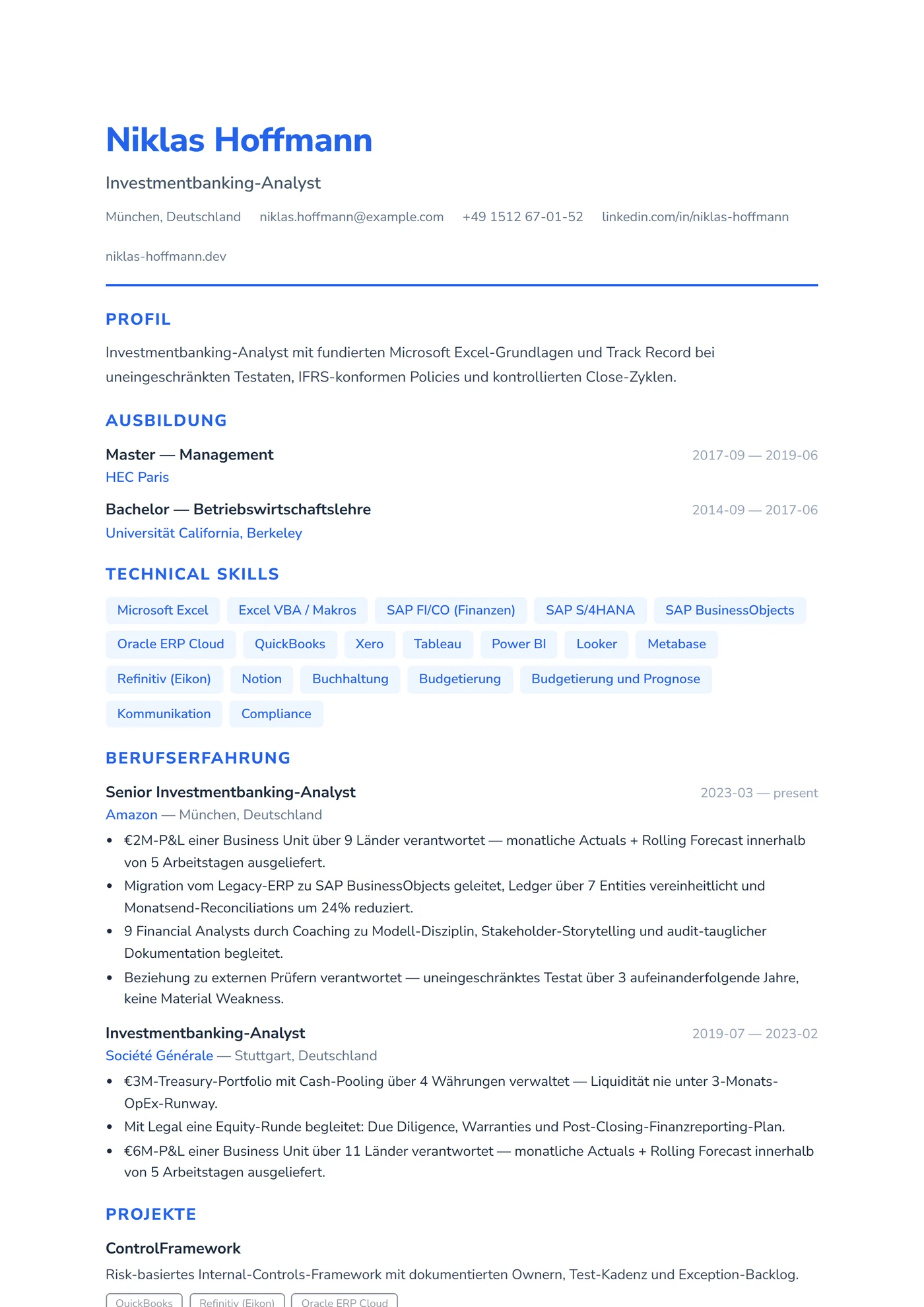 Kanada Englisch Absolvent — Lebenslauf-Vorlagen
