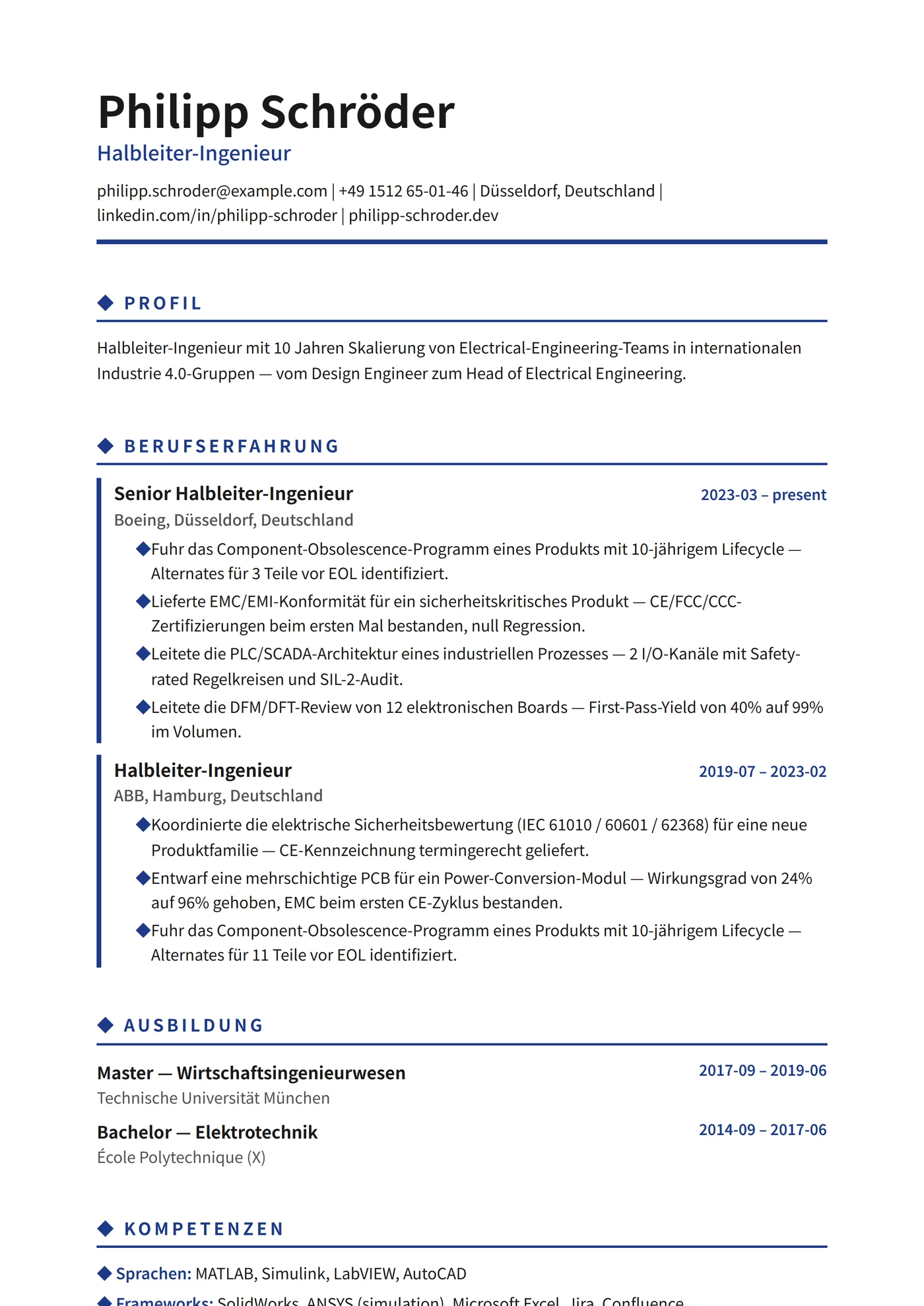 Korea — Lebenslauf-Vorlagen