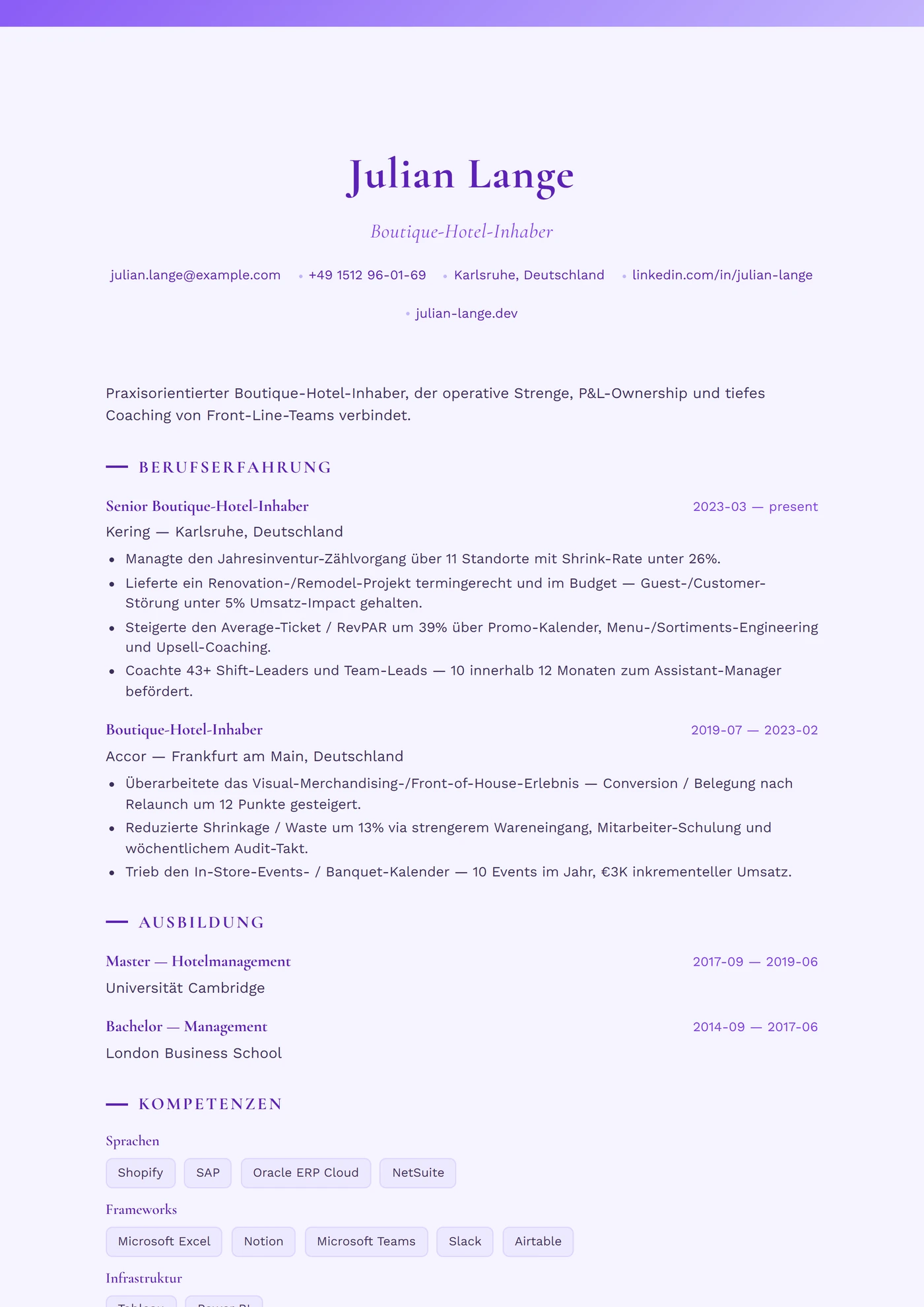 Lavendel Provence — Lebenslauf-Vorlagen