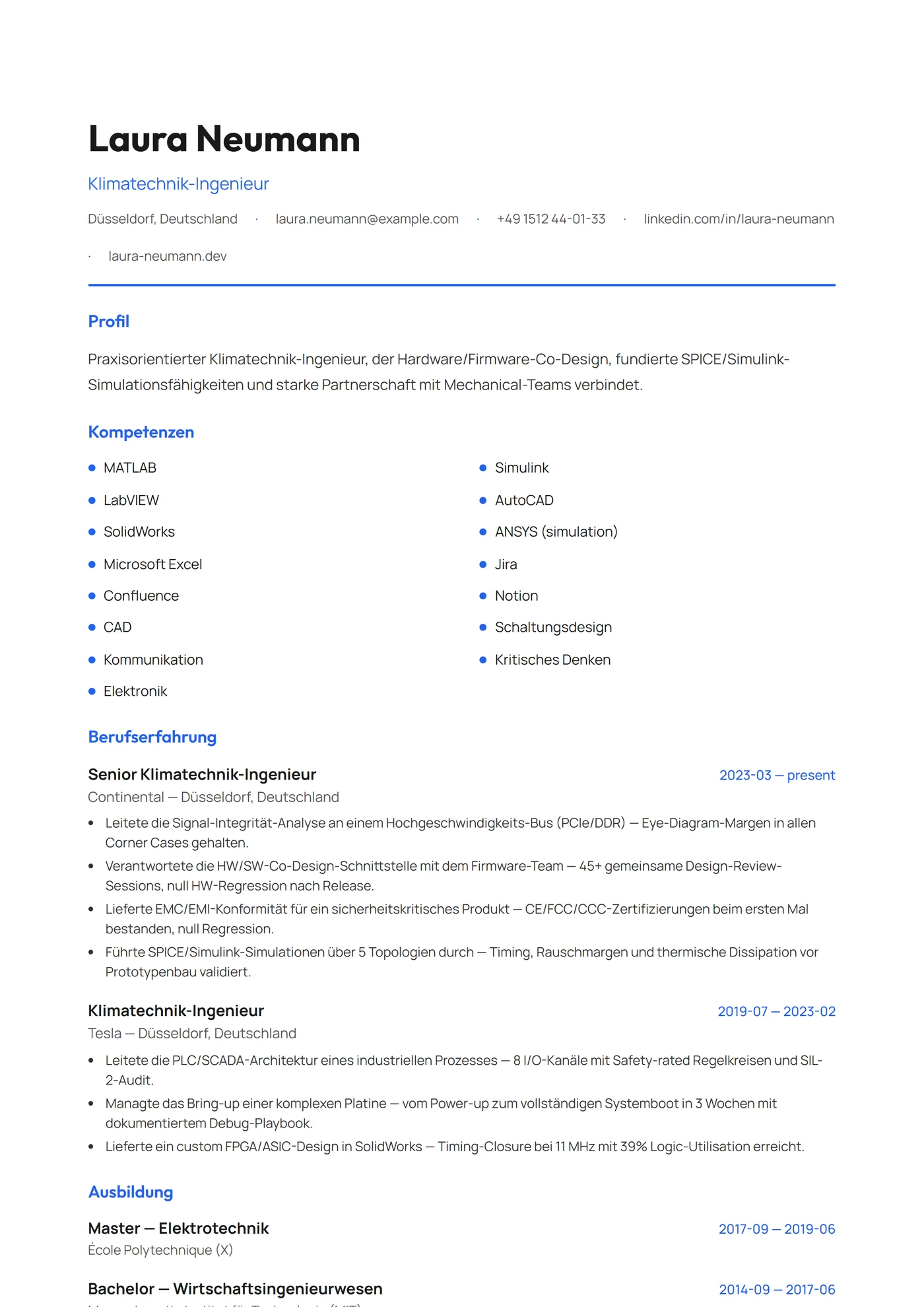 Skandinavien Modern — Lebenslauf-Vorlagen