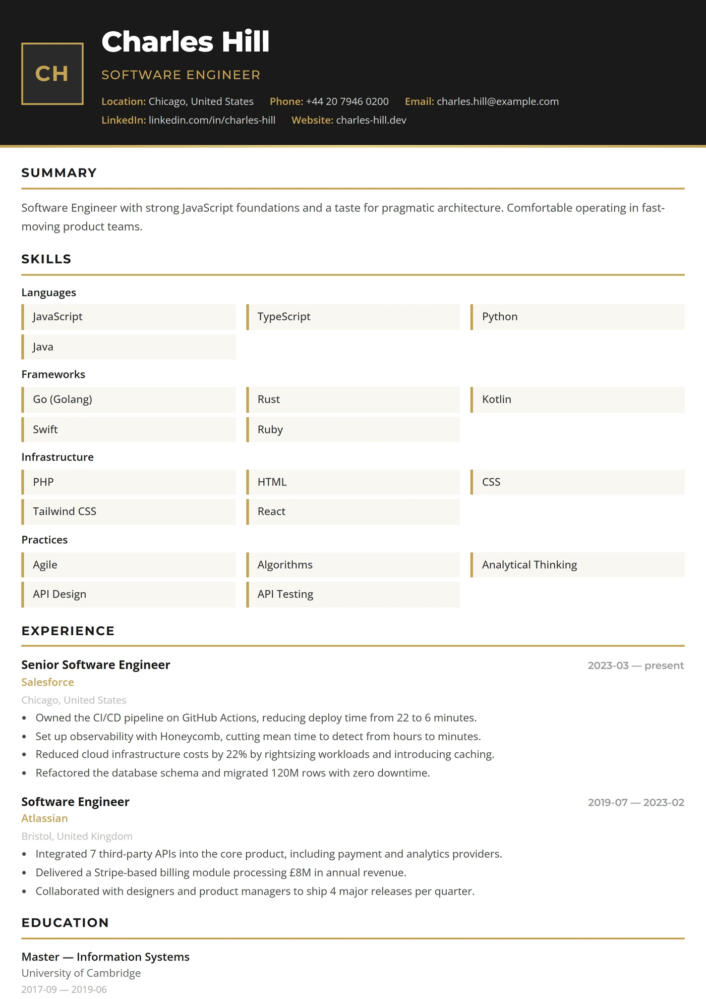 Dubaï — Modèles de CV