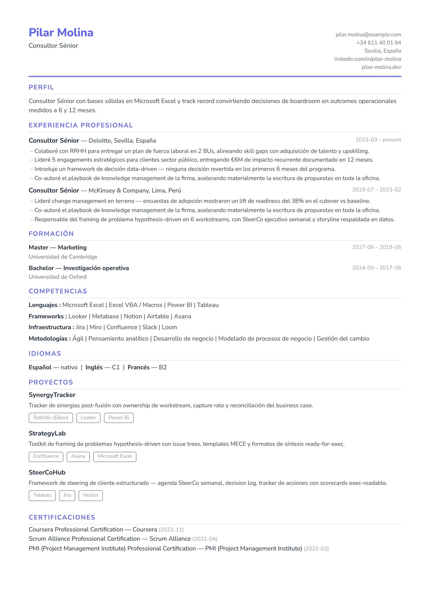 ATS Compacto — Plantillas de CV