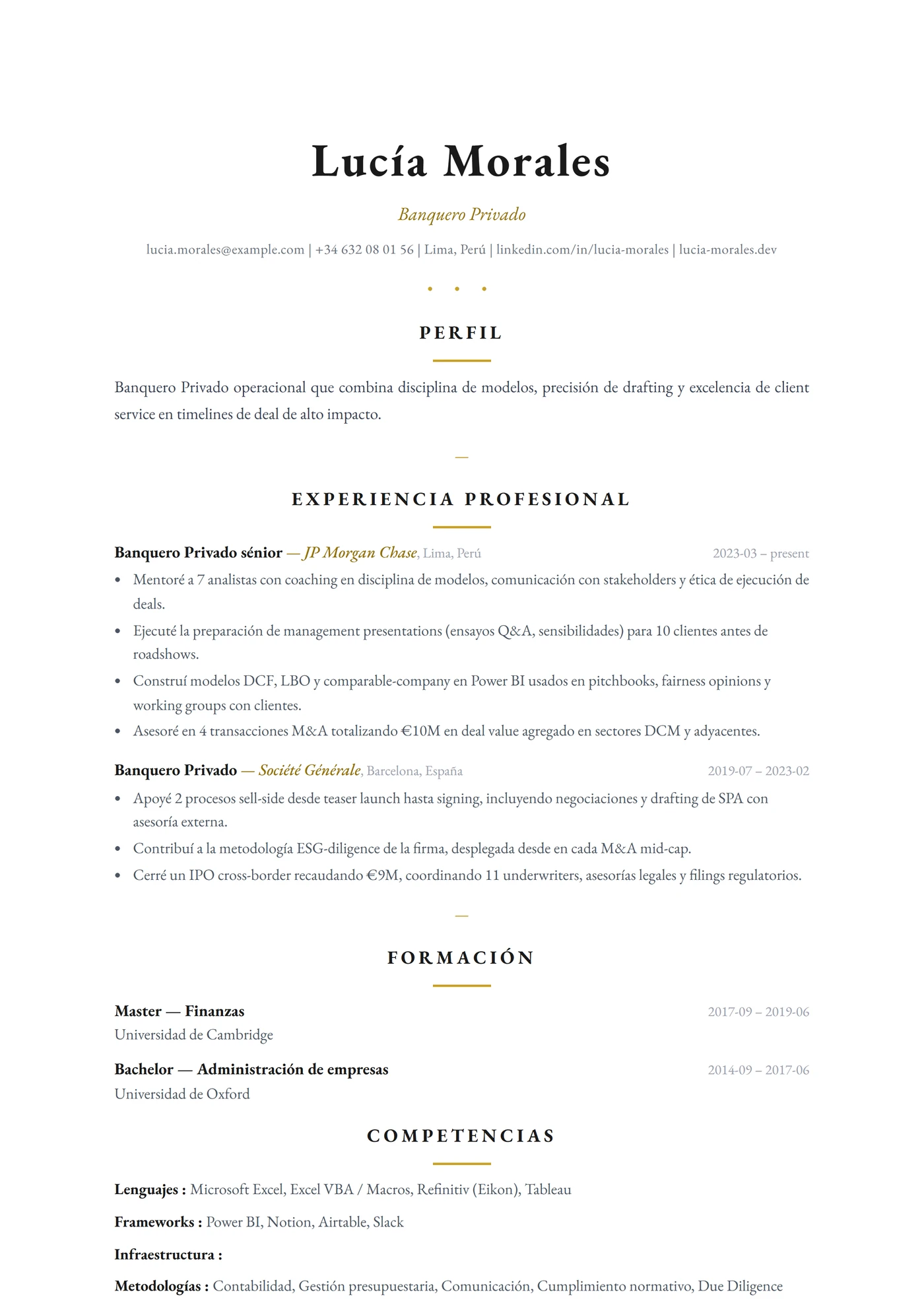 ATS Reglas Elegantes — Plantillas de CV