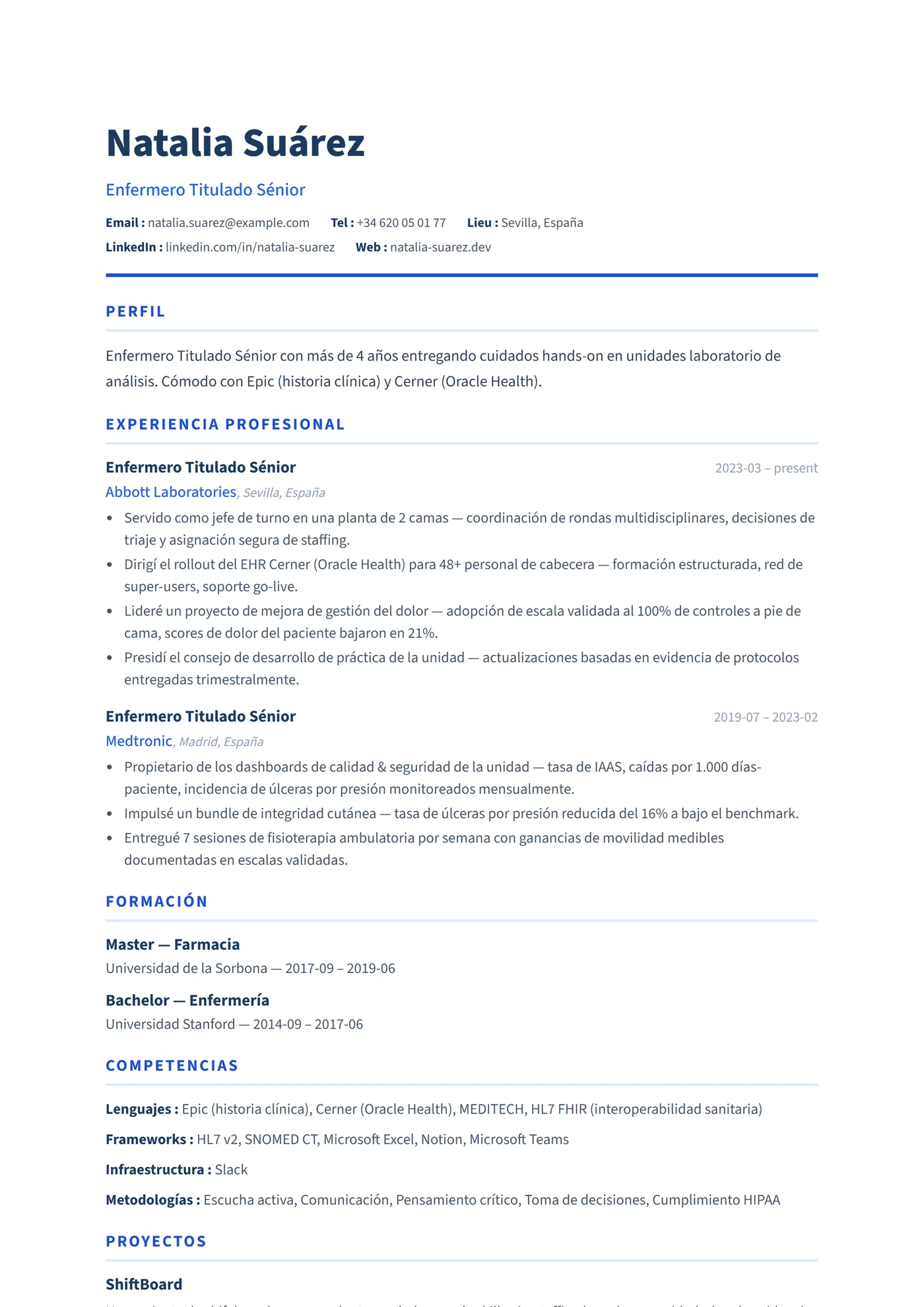 ATS Salud — Plantillas de CV