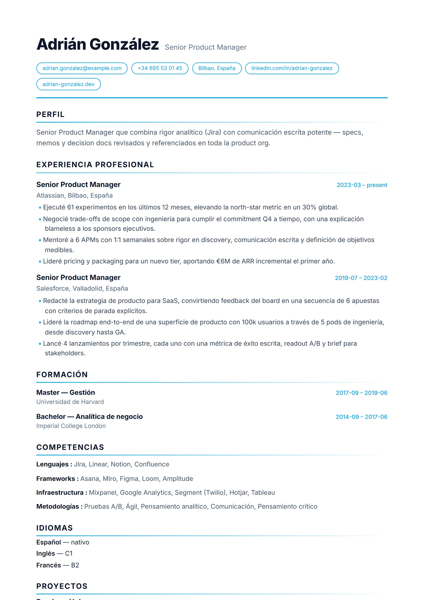 ATS Horizonte — Plantillas de CV