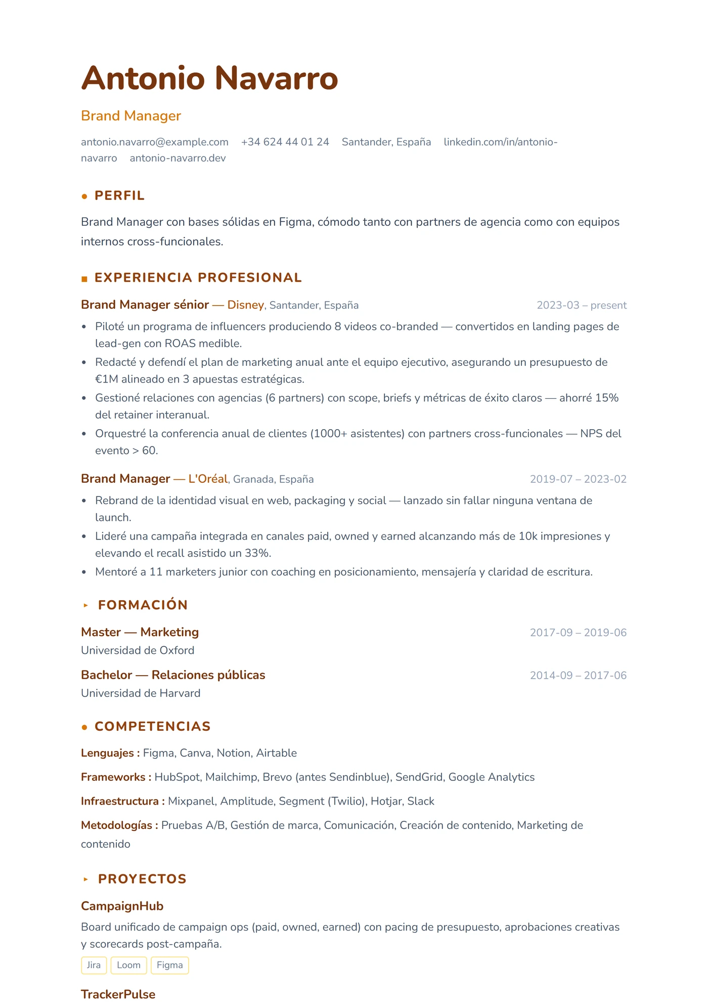 ATS Etiquetas con Símbolos — Plantillas de CV