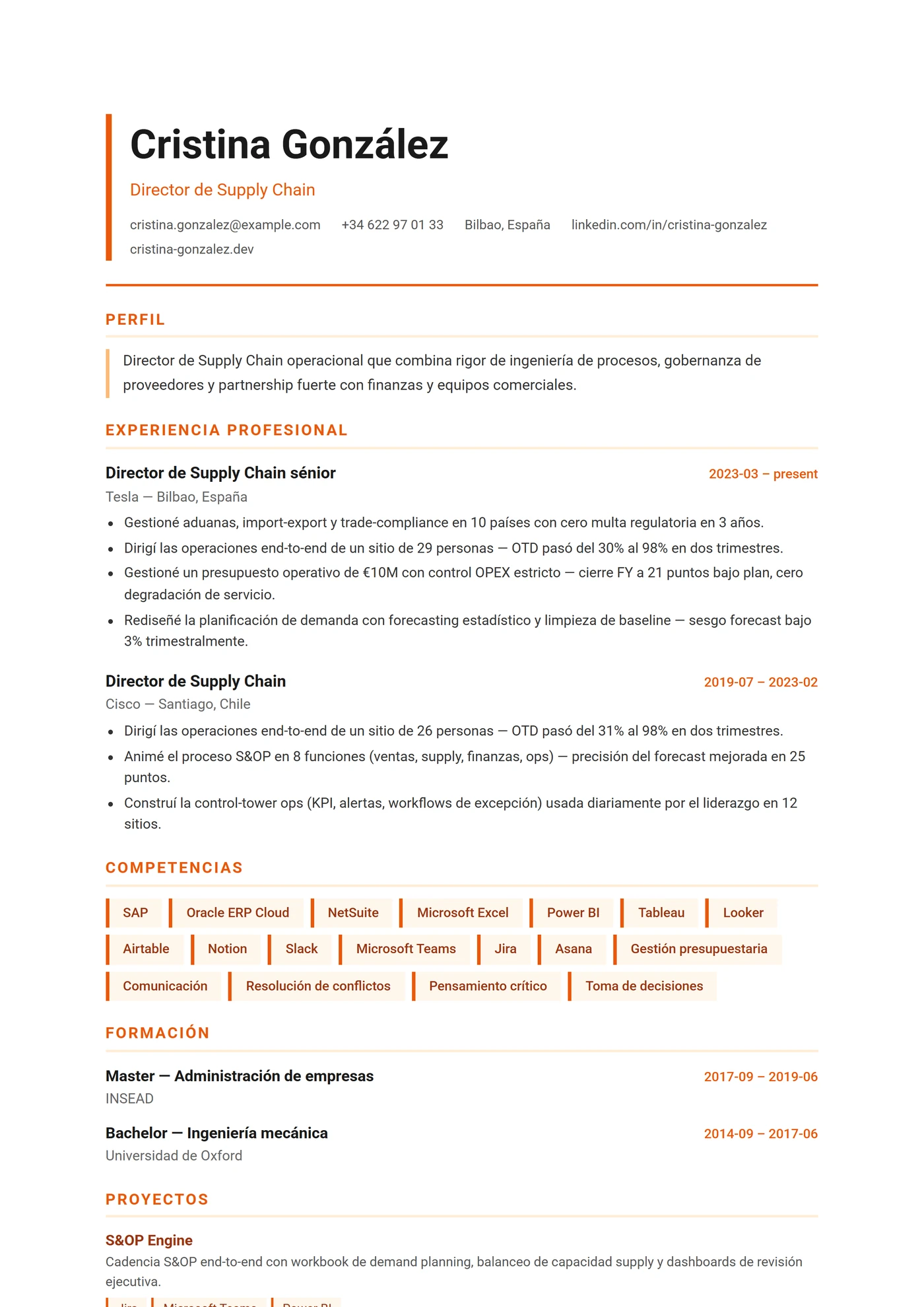 ATS Logística — Plantillas de CV