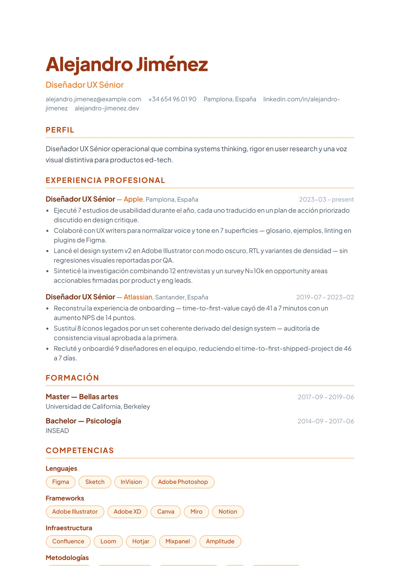 ATS Etiquetas Pill — Plantillas de CV