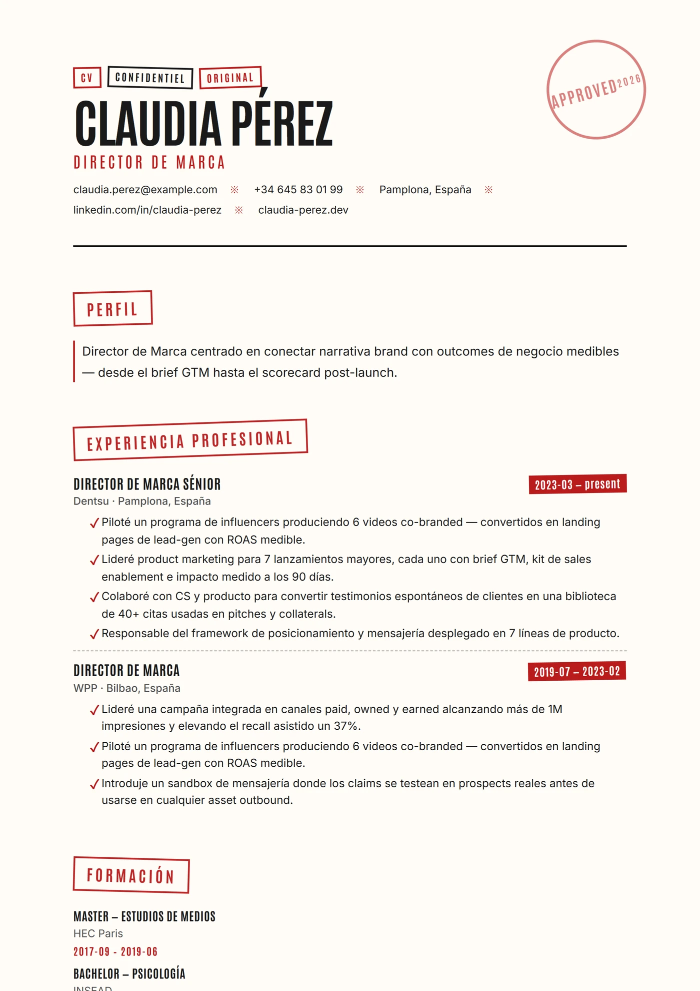 ATS Sello — Plantillas de CV