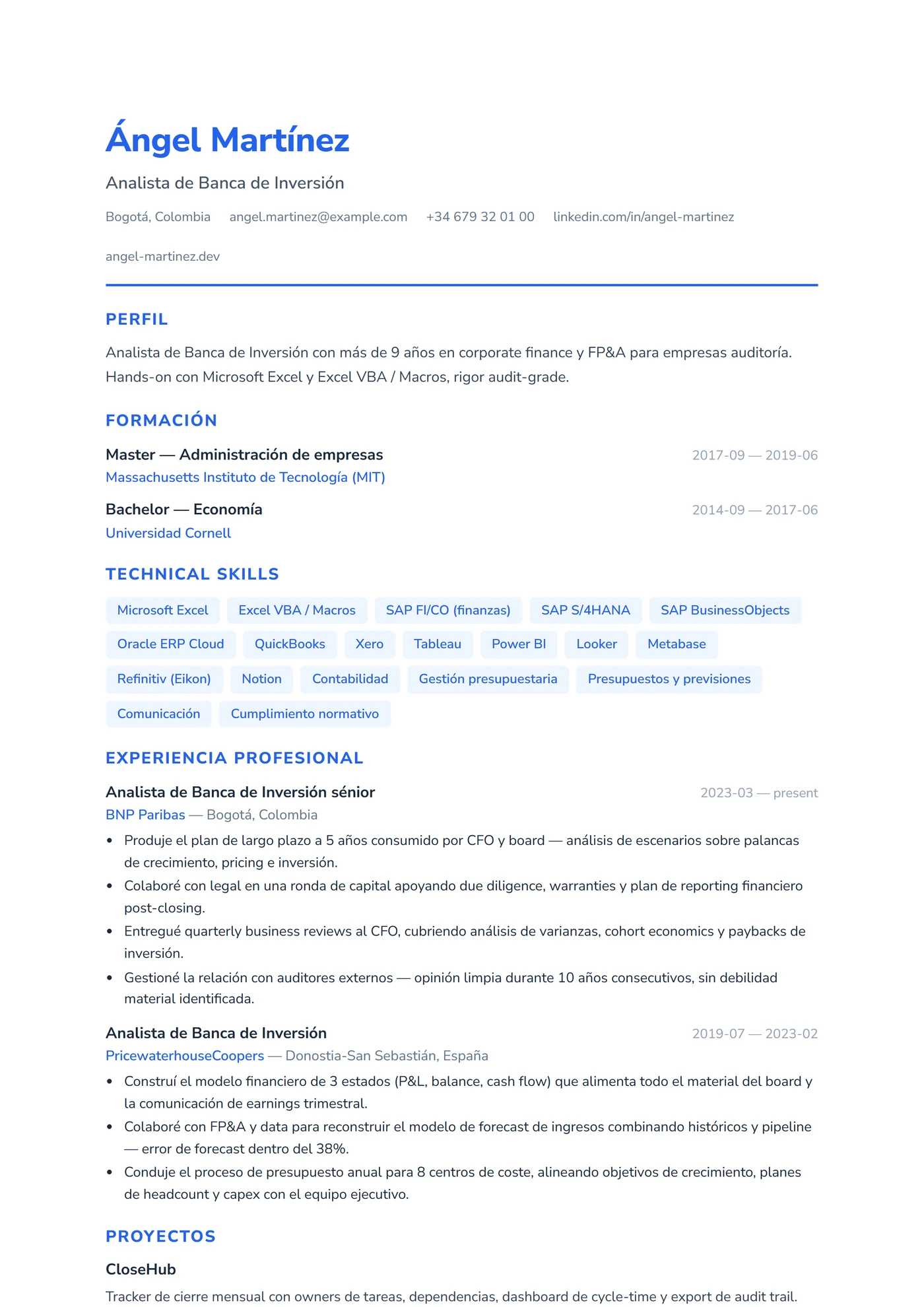 Canadá Inglés Recién Graduado — Plantillas de CV