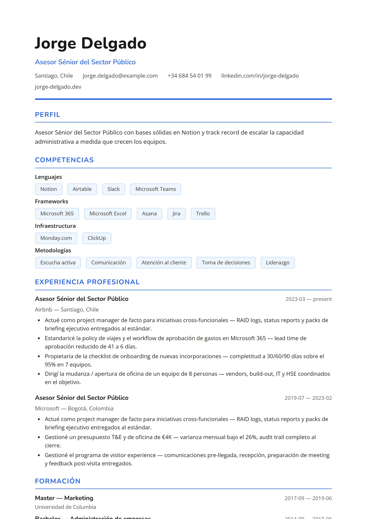 Canadá Francés — Plantillas de CV