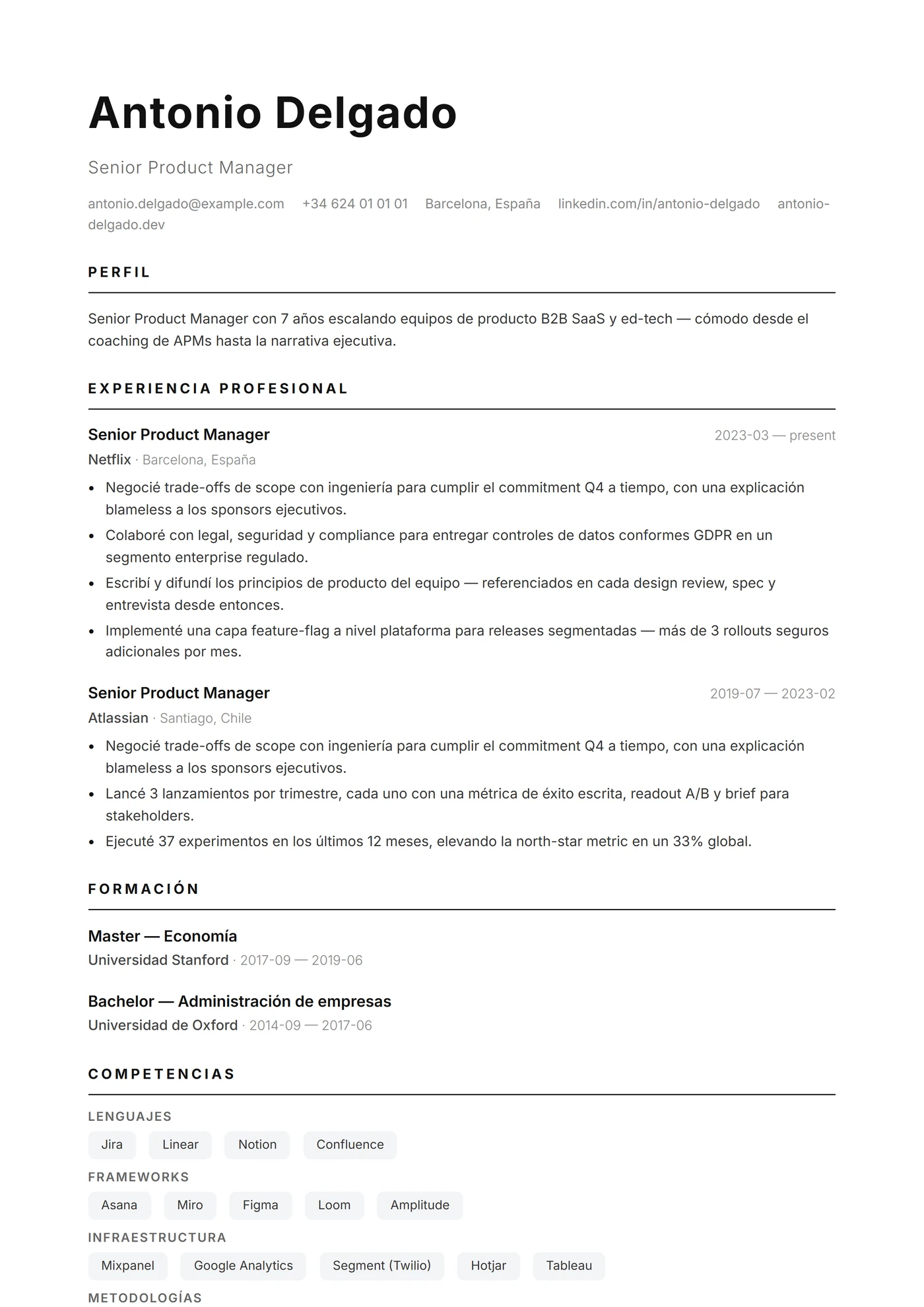Clean Pro — Plantillas de CV