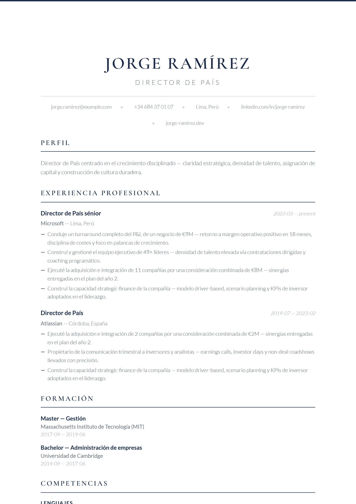 Corporate — Plantillas de CV