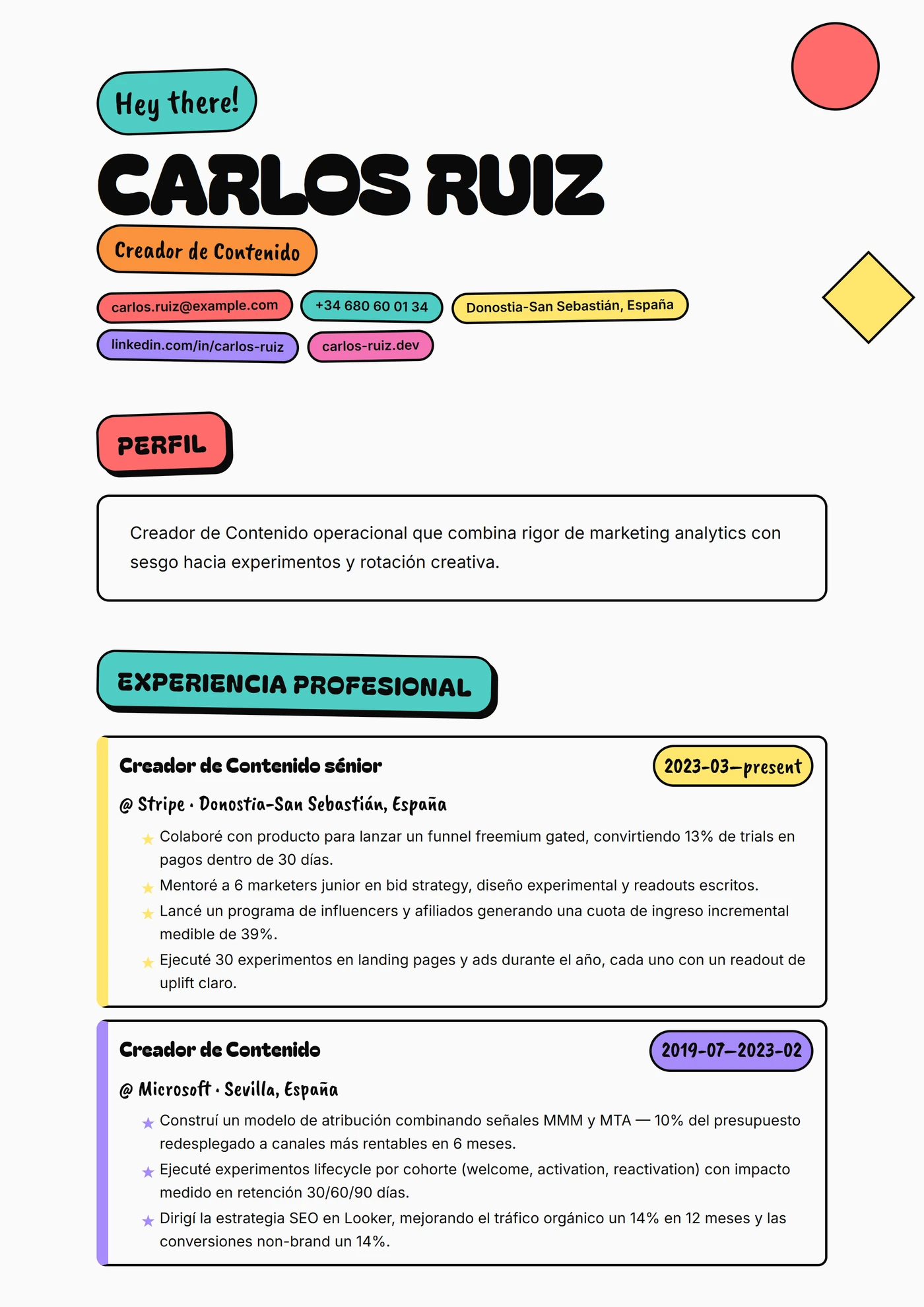 Pack de Pegatinas — Plantillas de CV
